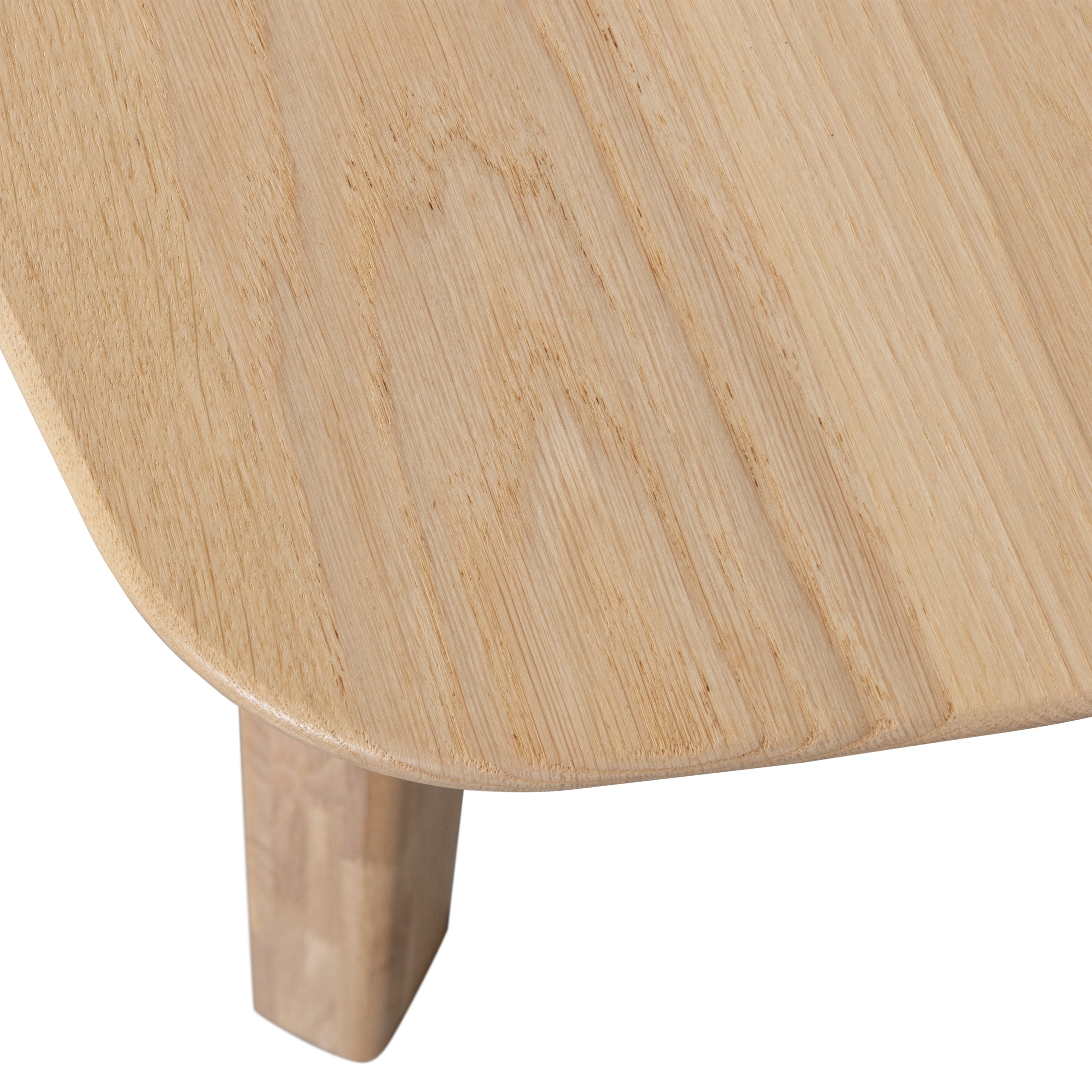 WOOOD Deens Ovale Eettafel 'Tablo' Eikenhout, 220 x 100cm, kleur Transparant