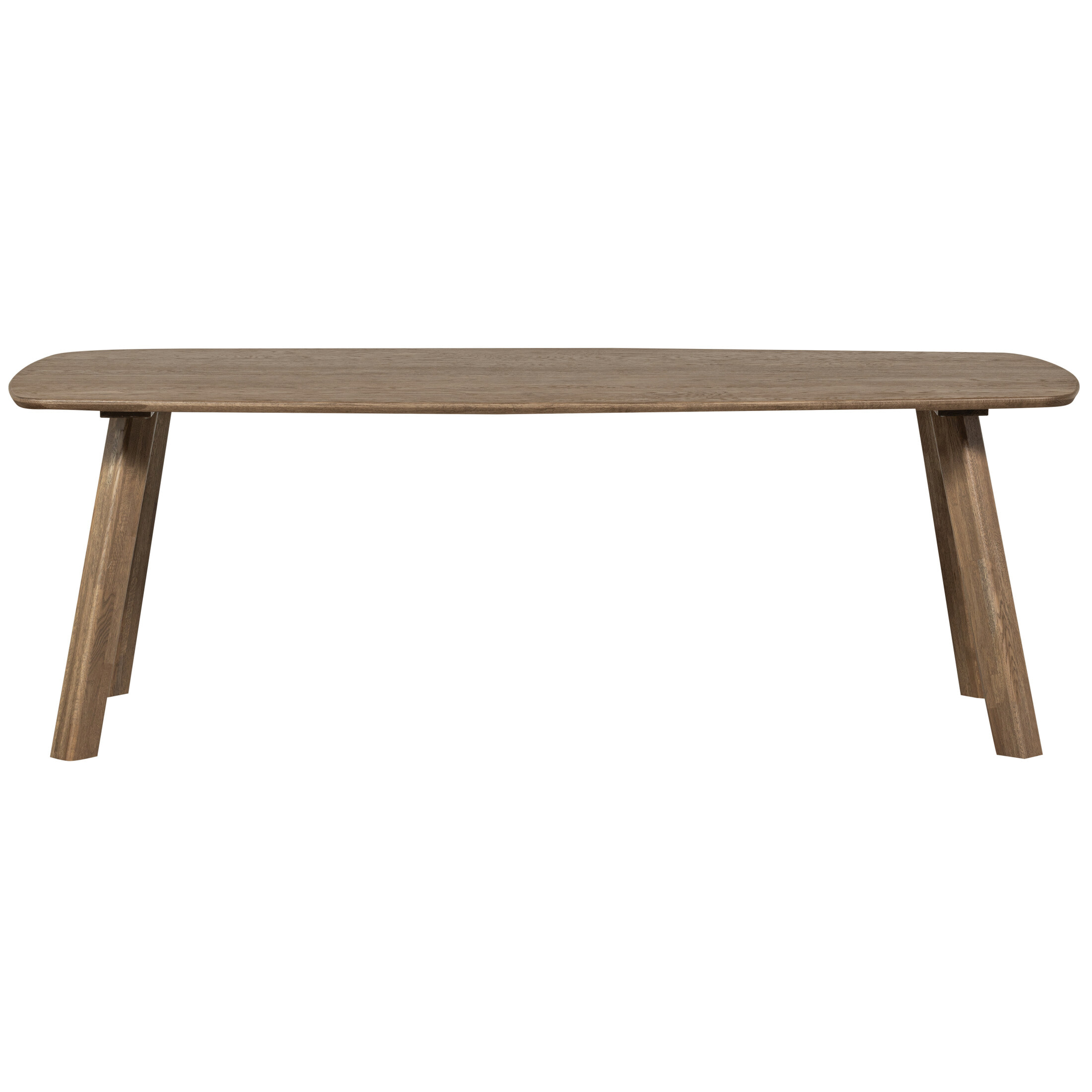 WOOOD Deens Ovale Eettafel 'Tablo' Eikenhout, 220 x 100cm, kleur Cashmere Bruin
