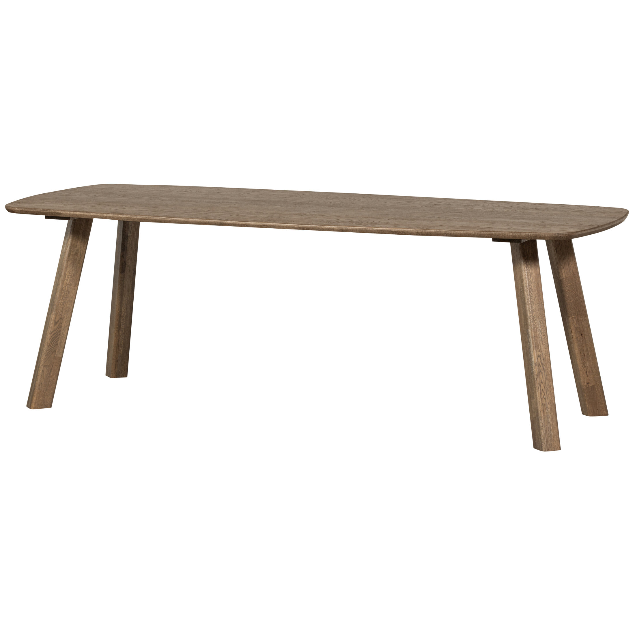 WOOOD Deens Ovale Eettafel 'Tablo' Eikenhout, 220 x 100cm, kleur Cashmere Bruin