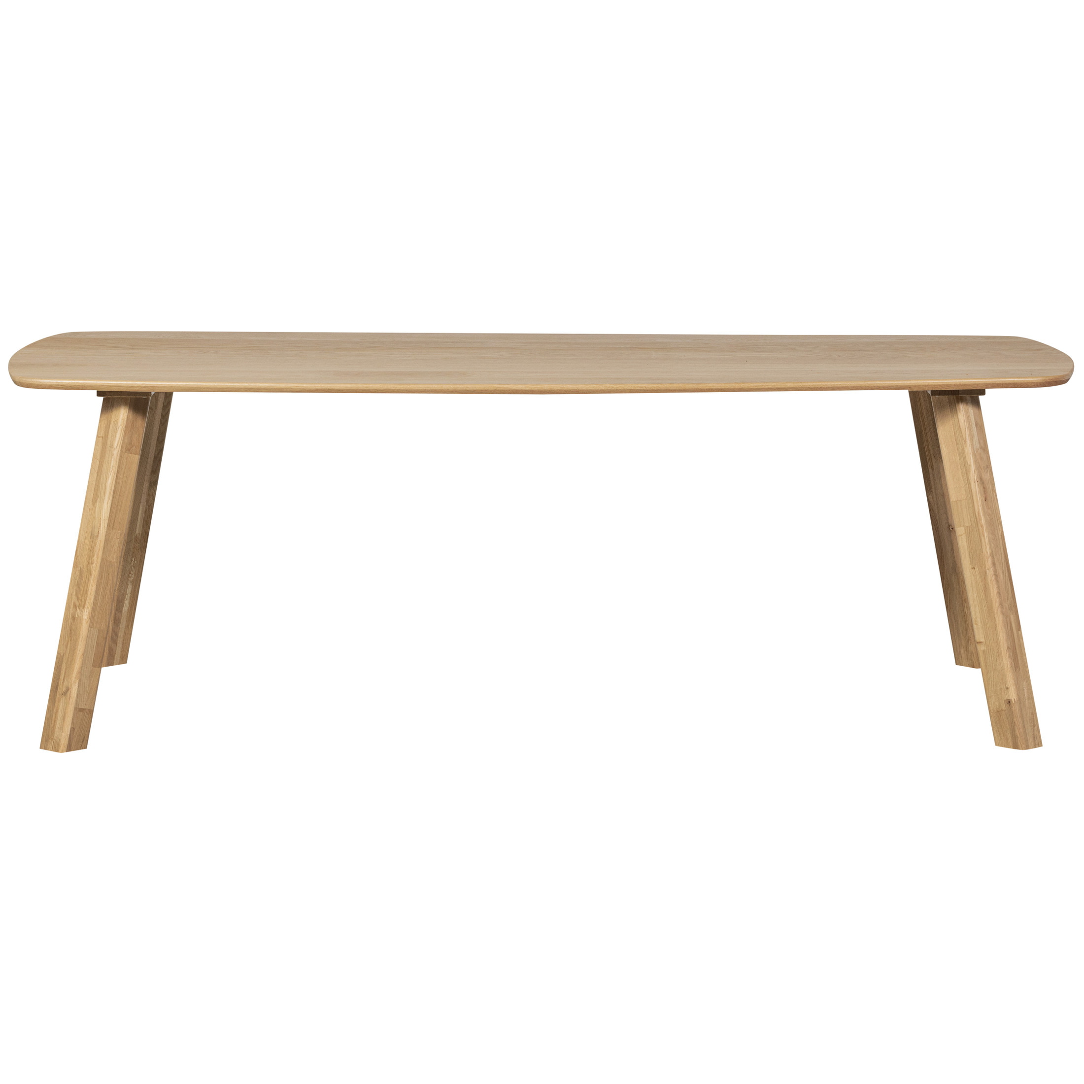 WOOOD Deens Ovale Eettafel 'Tablo' Eikenhout, 220 x 100cm, kleur Transparant