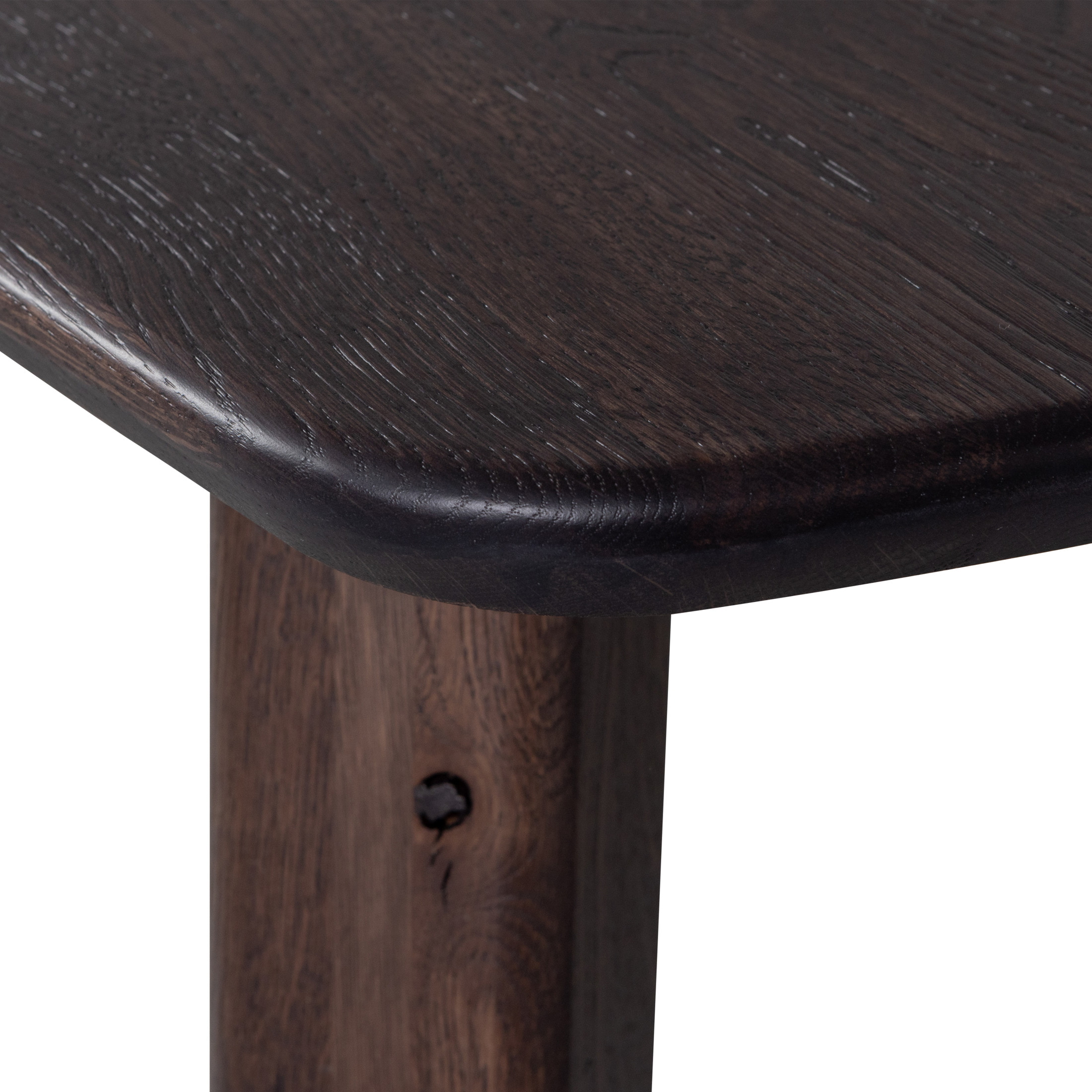 WOOOD Deens Ovale Eettafel 'Tablo' Eikenhout, 220 x 100cm, kleur Mystic Bruin