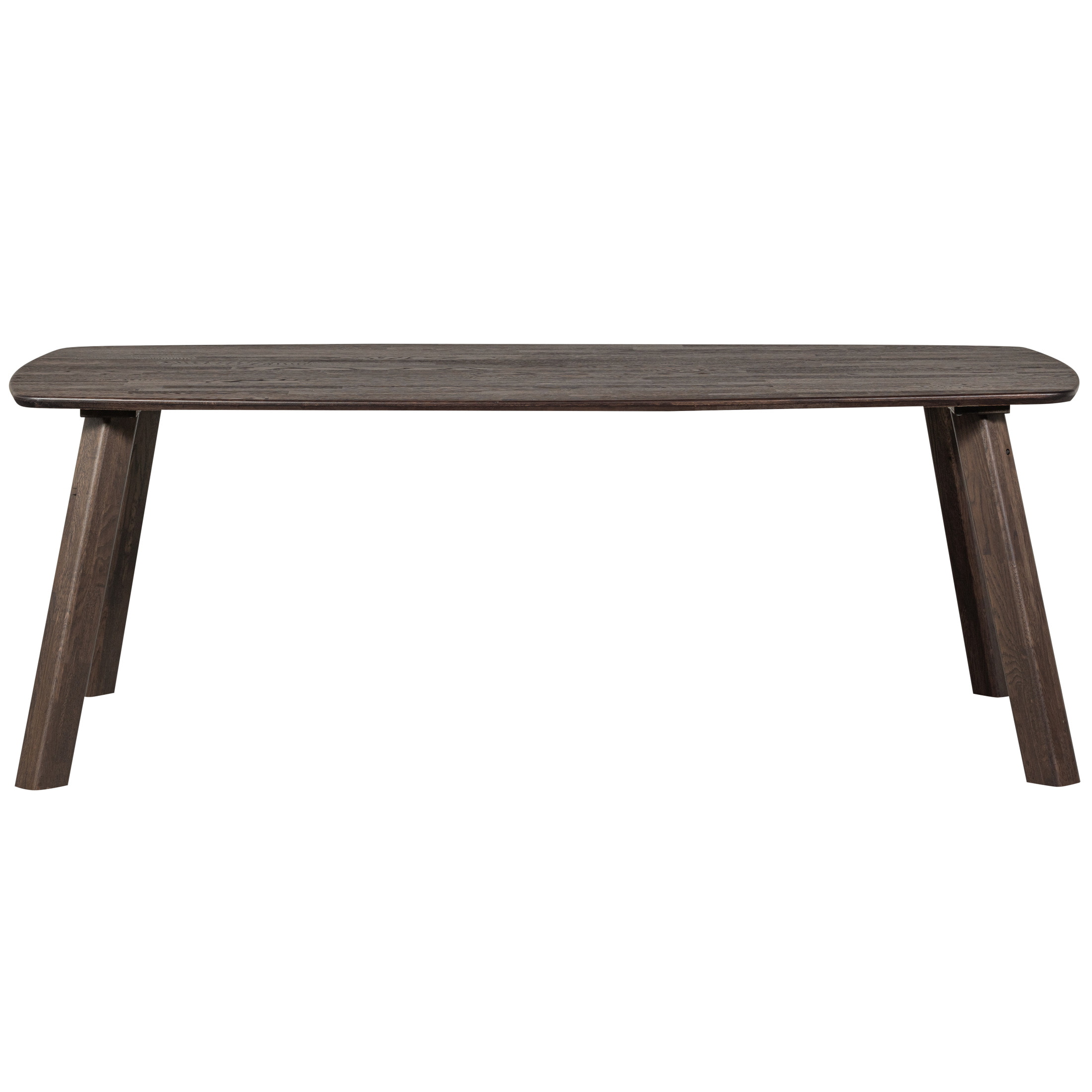 WOOOD Deens Ovale Eettafel 'Tablo' Eikenhout, 220 x 100cm, kleur Mystic Bruin