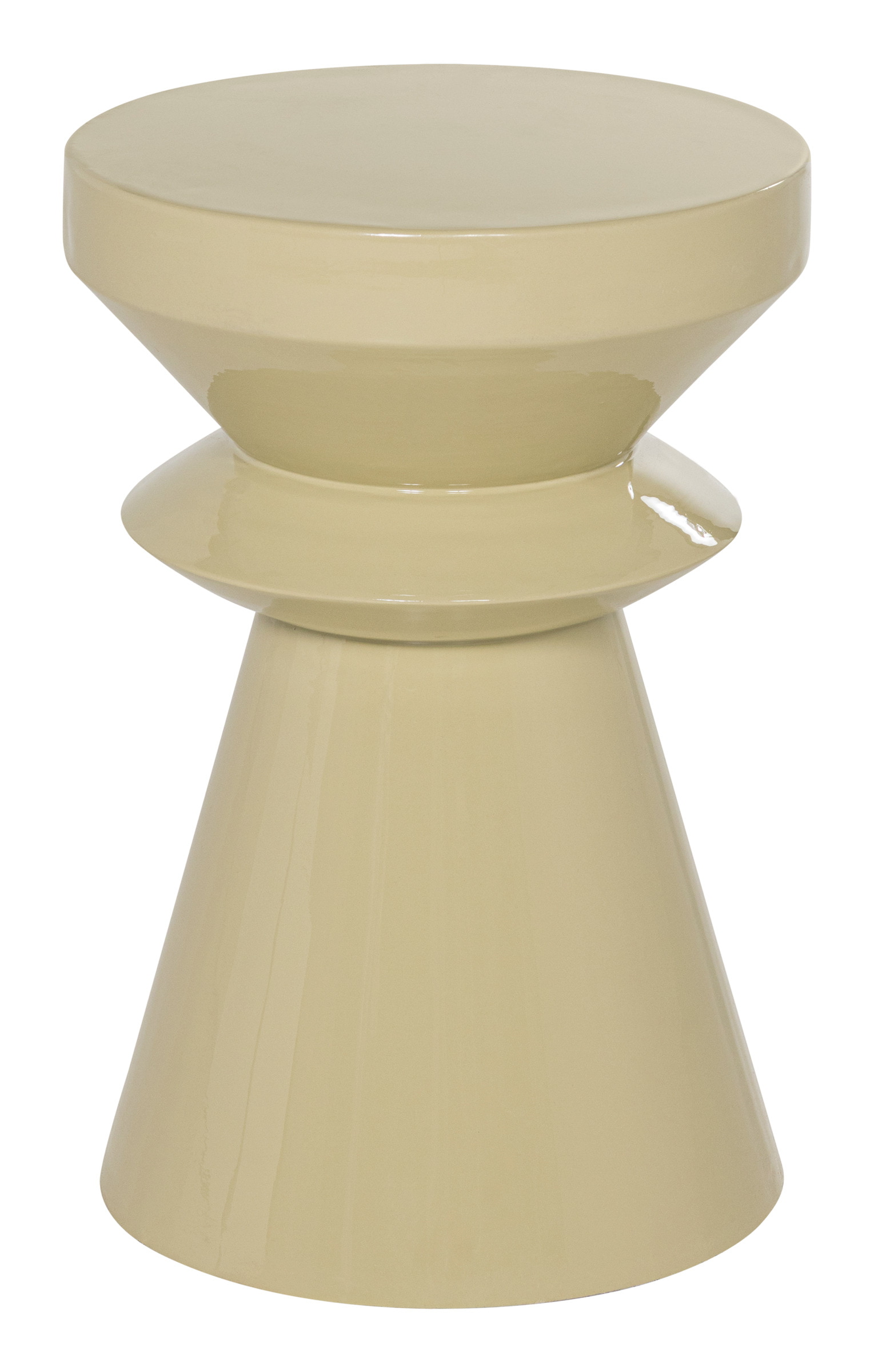 WOOOD Ronde Bijzettafel Fedde 30cm - Lichtgeel
