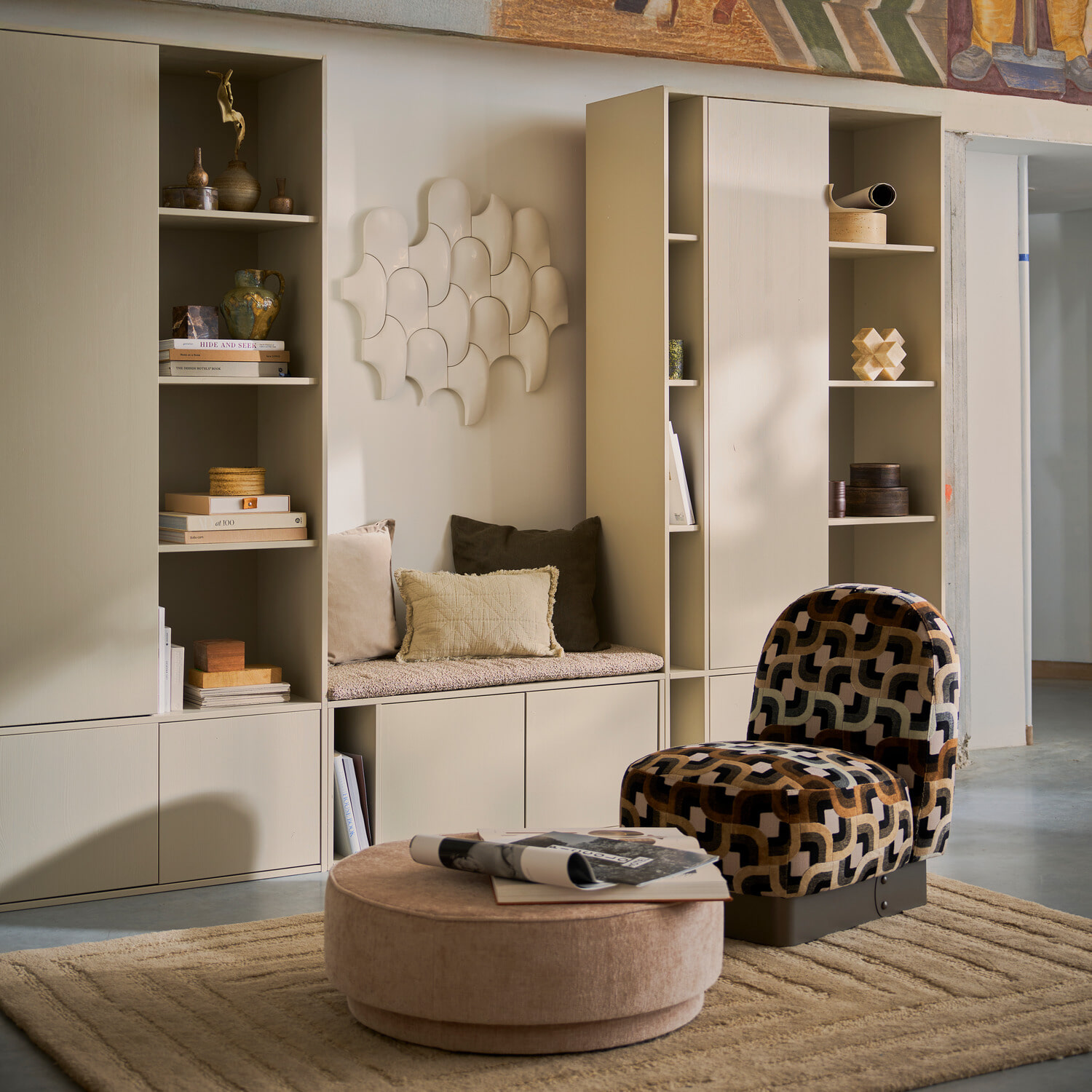 vtwonen TV-meubel/Bankje 'Settle Down' Met zitkussen, Grenenhout, 108cm, kleur Dust