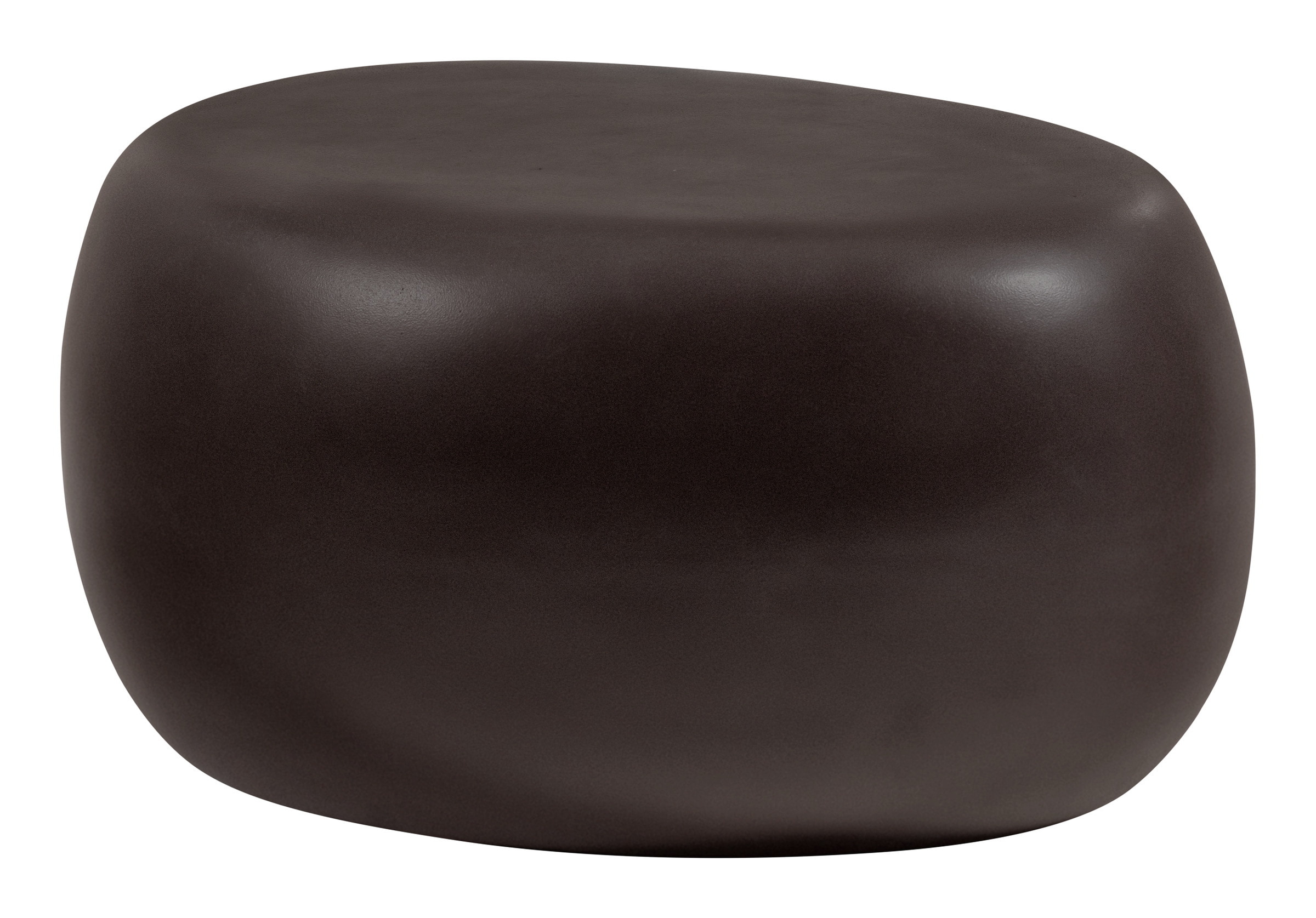 vtwonen Organische Bijzettafel Pebble Betonlook, 65 x 49cm - Donkerbruin