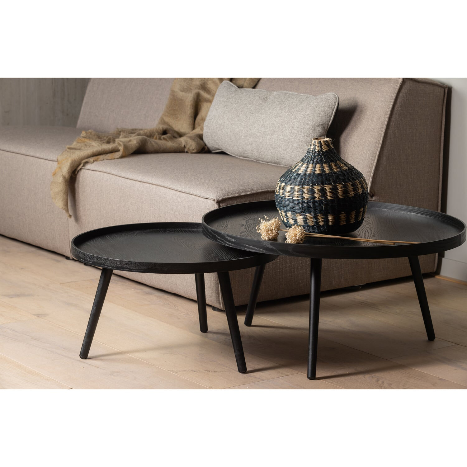 WOOOD Bijzettafel 'Mesa' 60cm, kleur Zwart