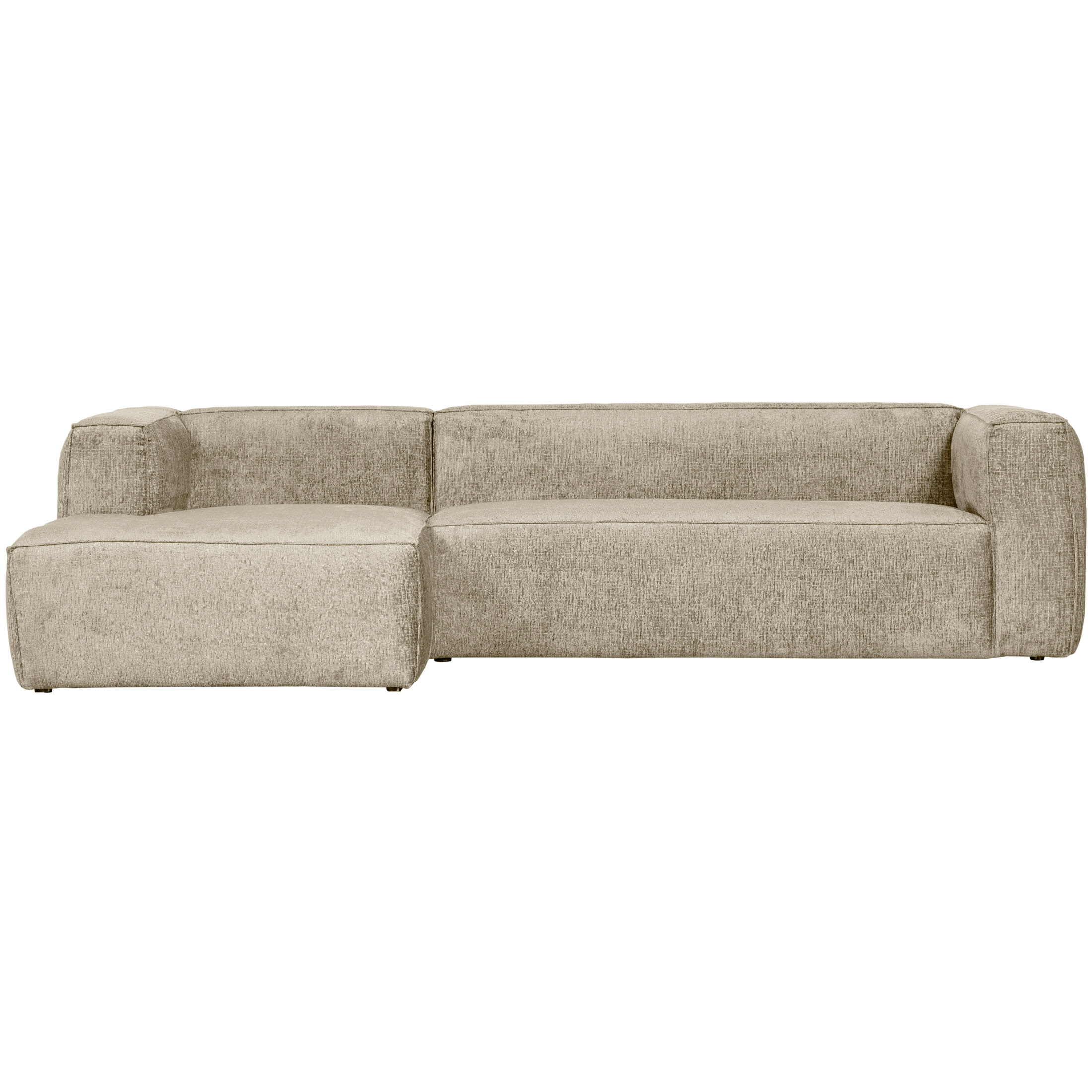 WOOOD Loungebank 'Bean' Structure Velvet, kleur Buttermilk