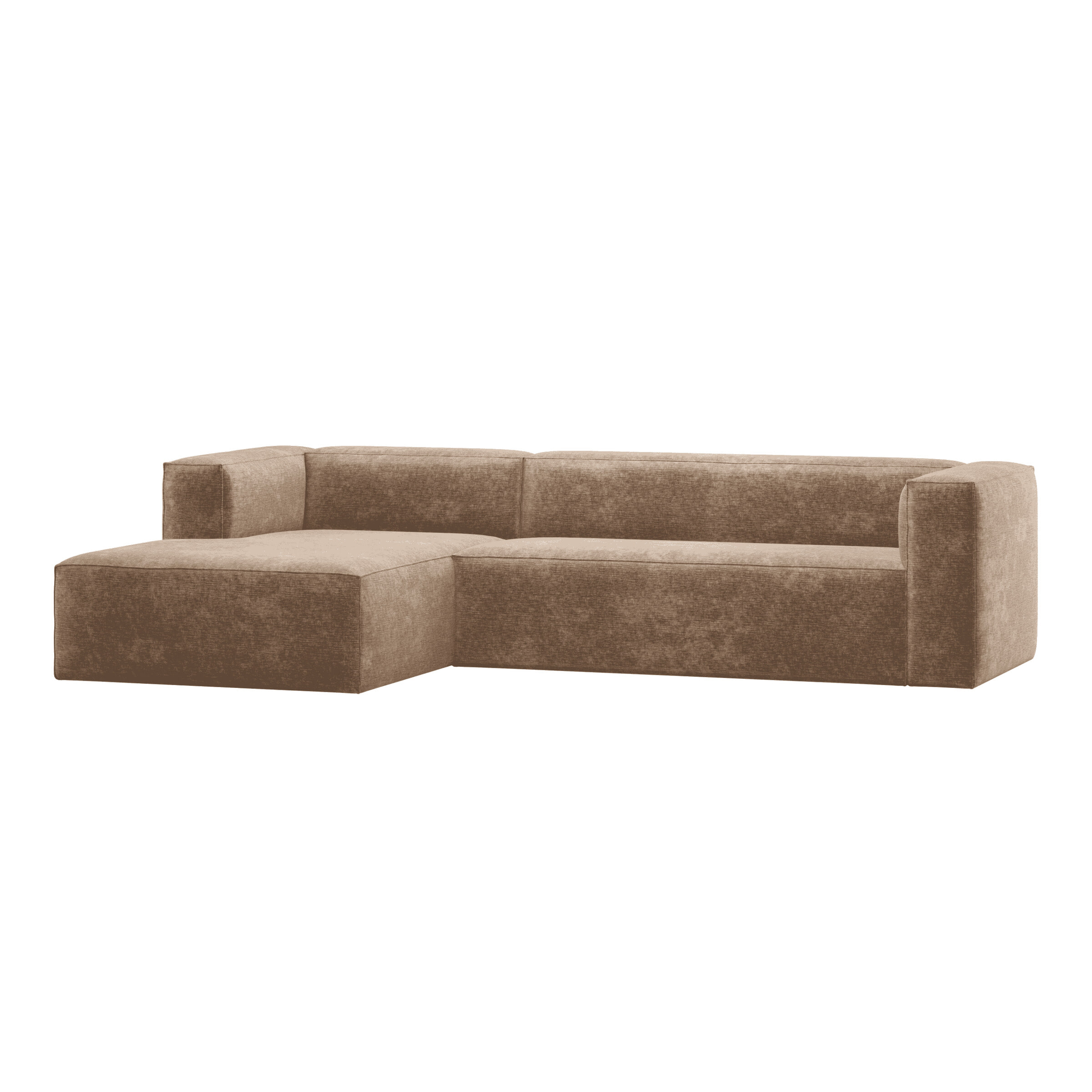WOOOD Loungebank 'Bean' 305cm, Chenille, kleur Taupe
