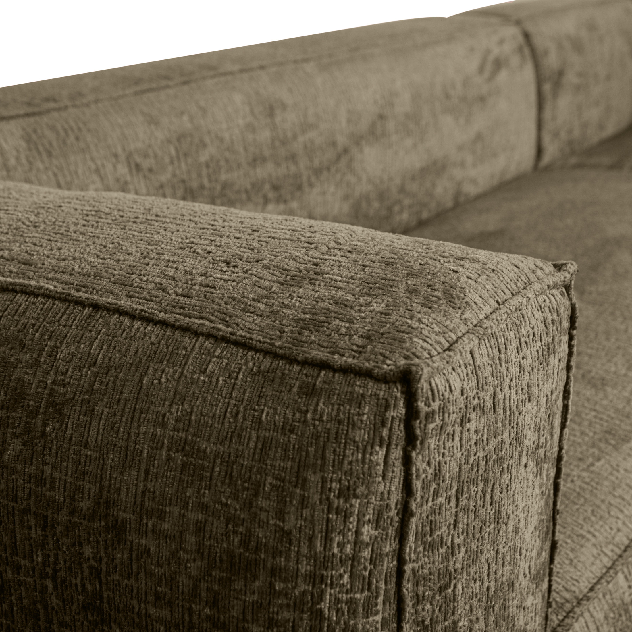 WOOOD Loungebank 'Bean' Rechts, Structure Velvet, kleur Moss