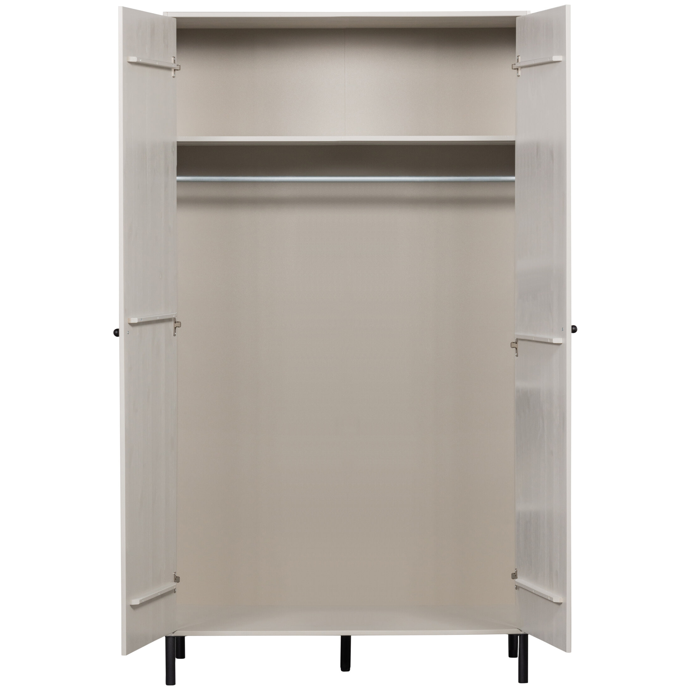 WOOOD Kledingkast 'Xina' Grenenhout, kleur Wolkengrijs