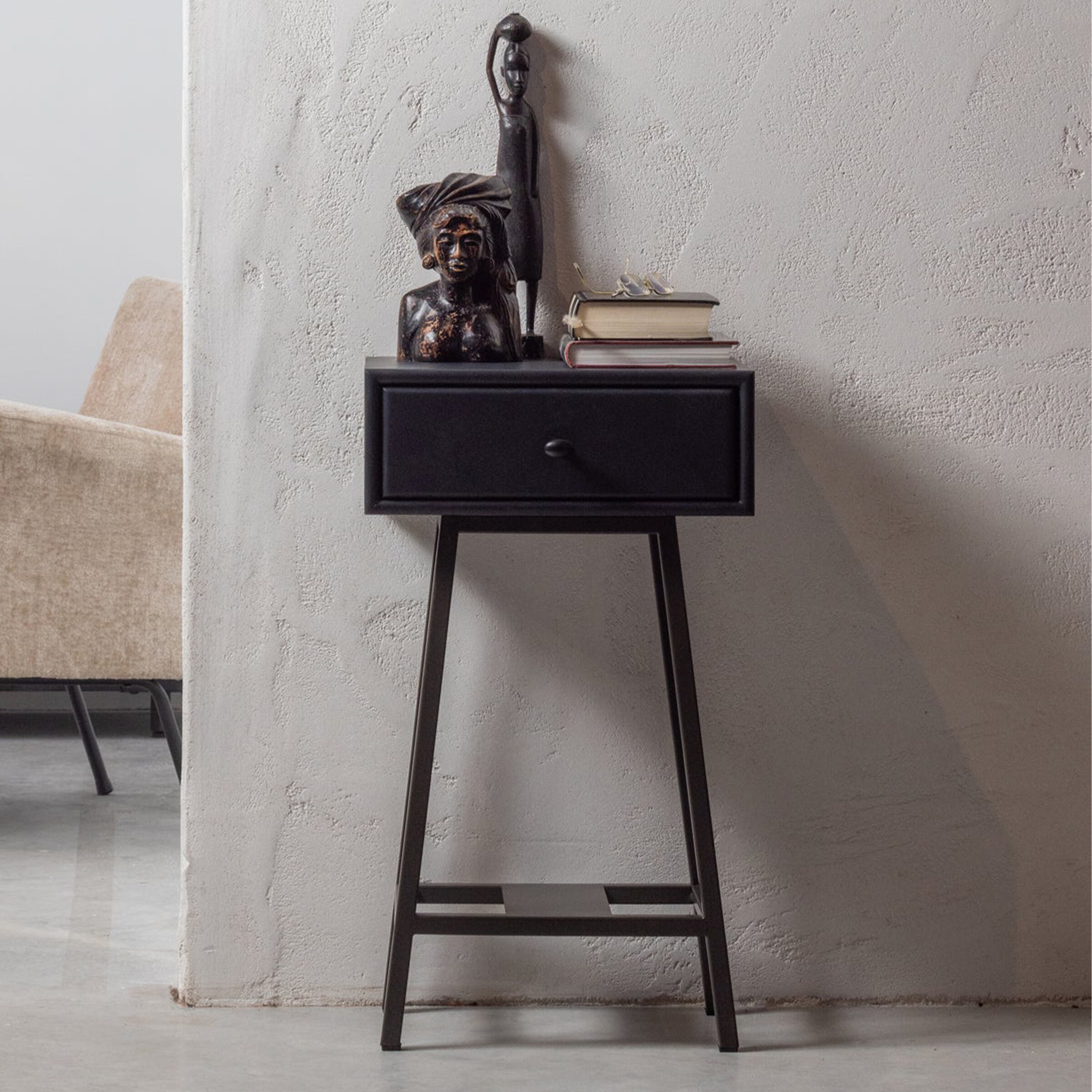 WOOOD Nachtkastje 'Skybox' Mangohout