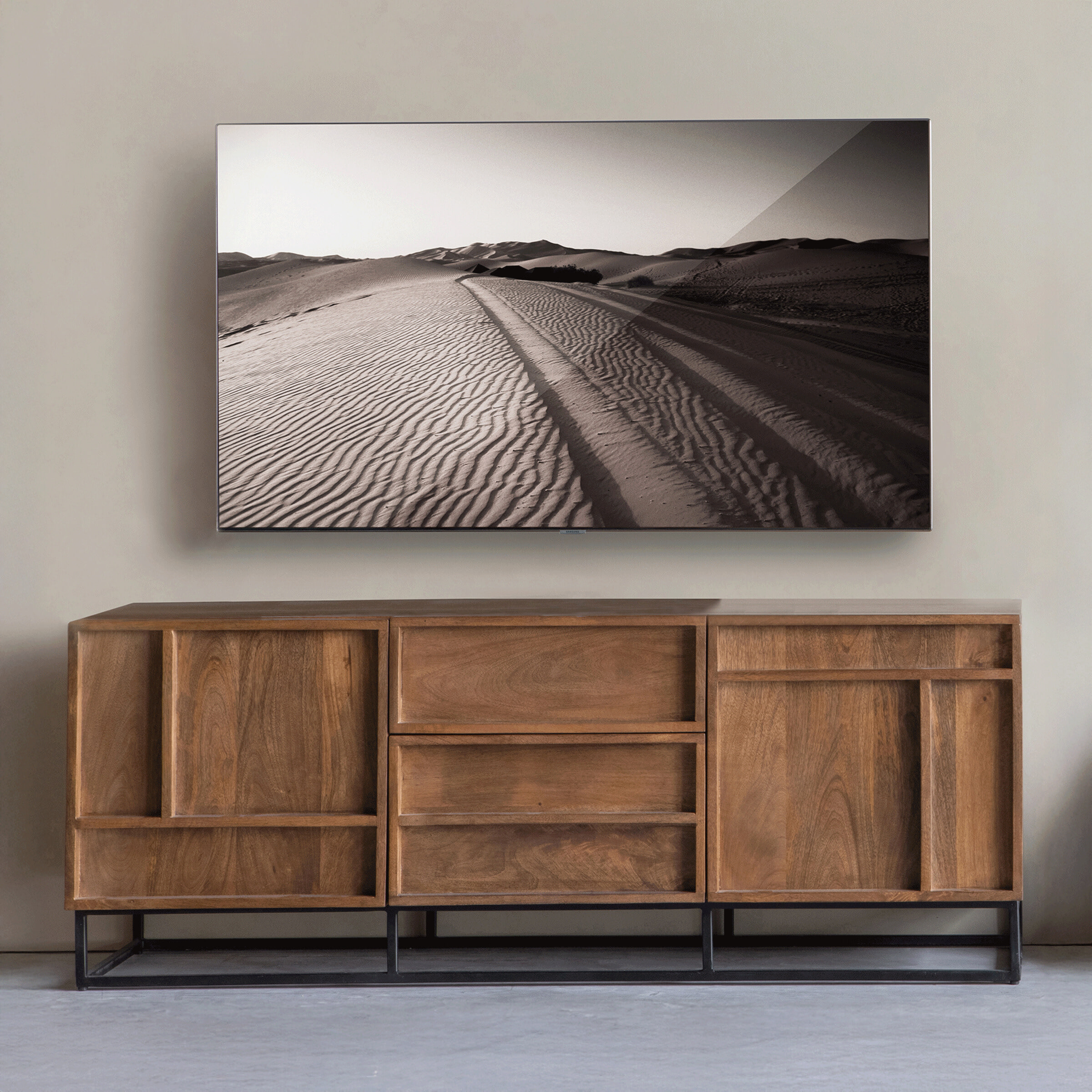 WOOOD TV-meubel Forrest Mangohout, 140cm - Japandi - Exclusive