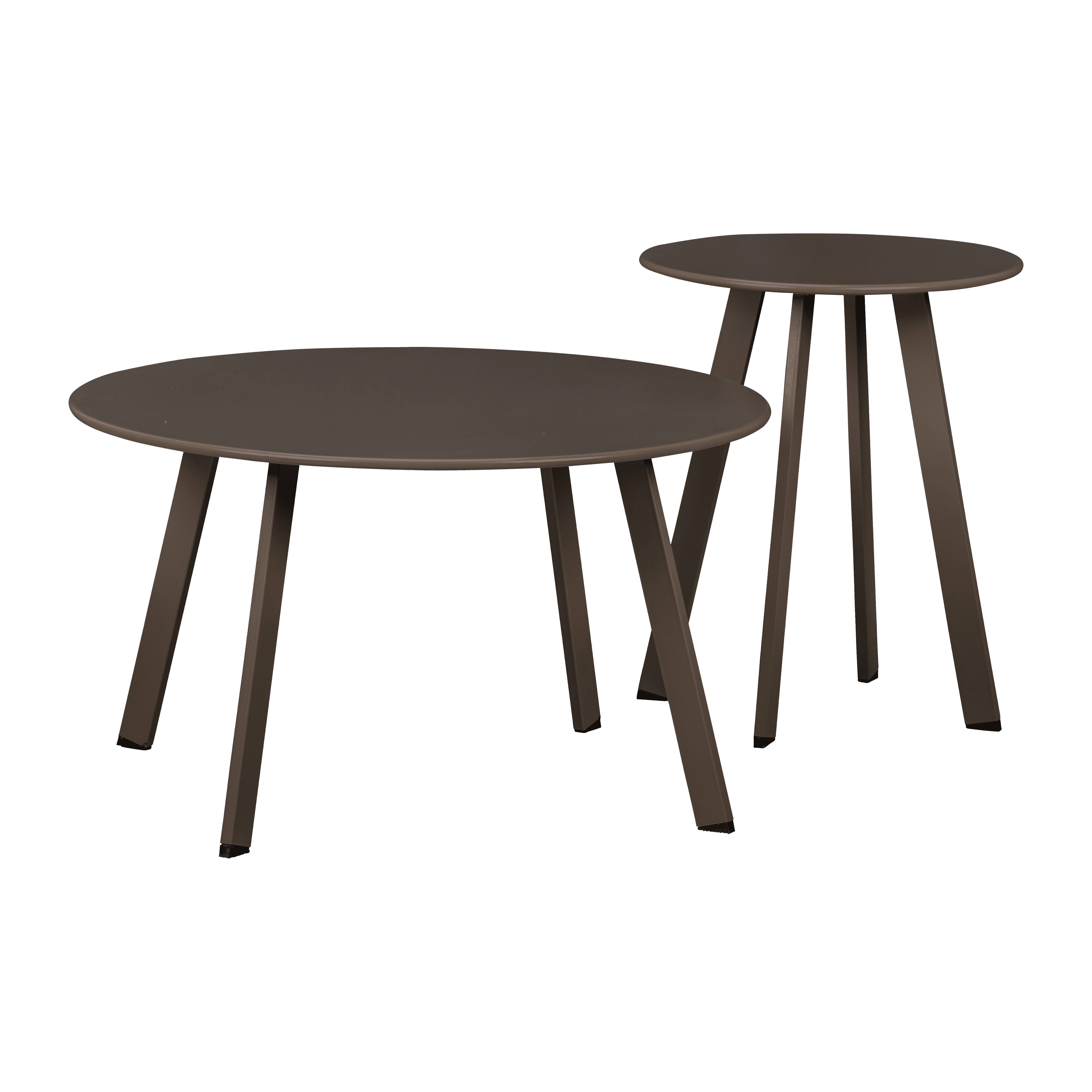 WOOOD Outdoor Bijzettafel 'Fer' 70cm, kleur Donkerbruin