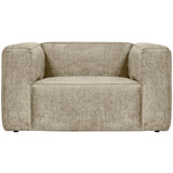 WOOOD Fauteuil 'Bean' Structure Velvet, kleur Buttermilk