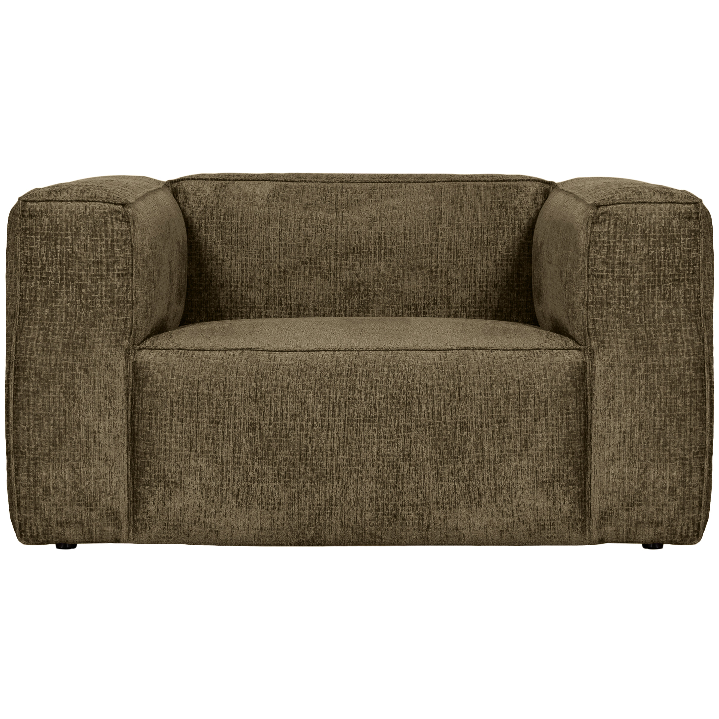 WOOOD Fauteuil 'Bean' Structure Velvet, kleur Moss