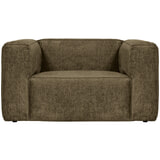 WOOOD Fauteuil 'Bean' Structure Velvet, kleur Moss