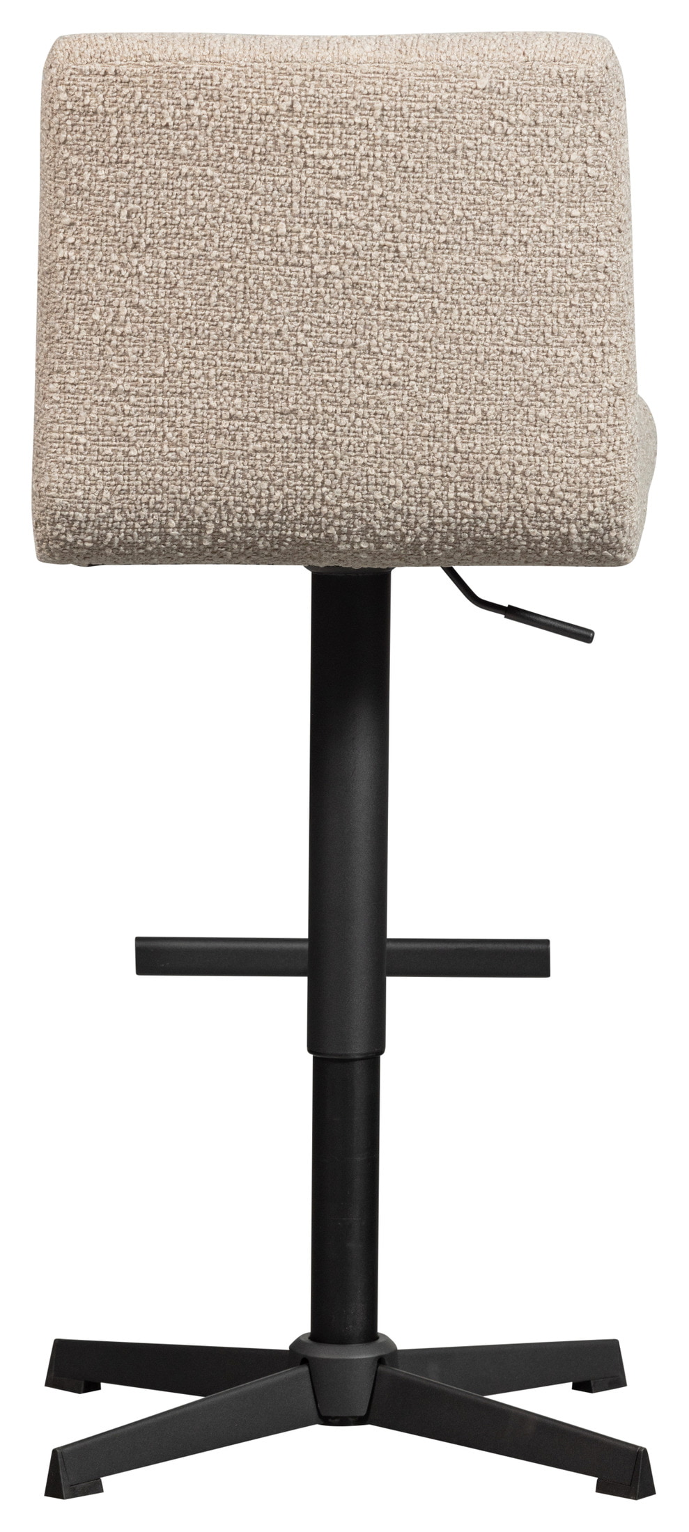 WOOOD Draaibare Barstoel 'Vinny' Bouclé, kleur Zand (zithoogte 60-80cm)