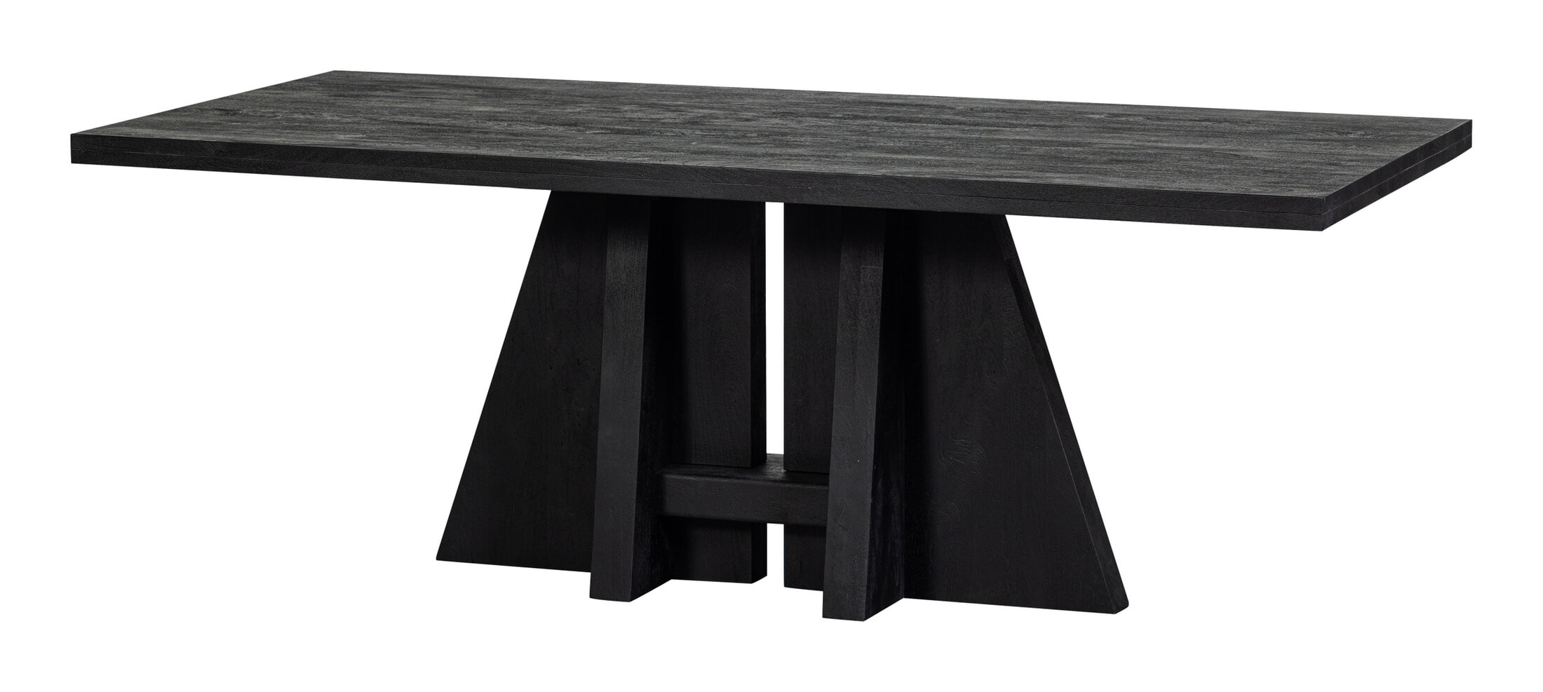 WOOOD Eettafel 'Kean' Mangohout, kleur zwart