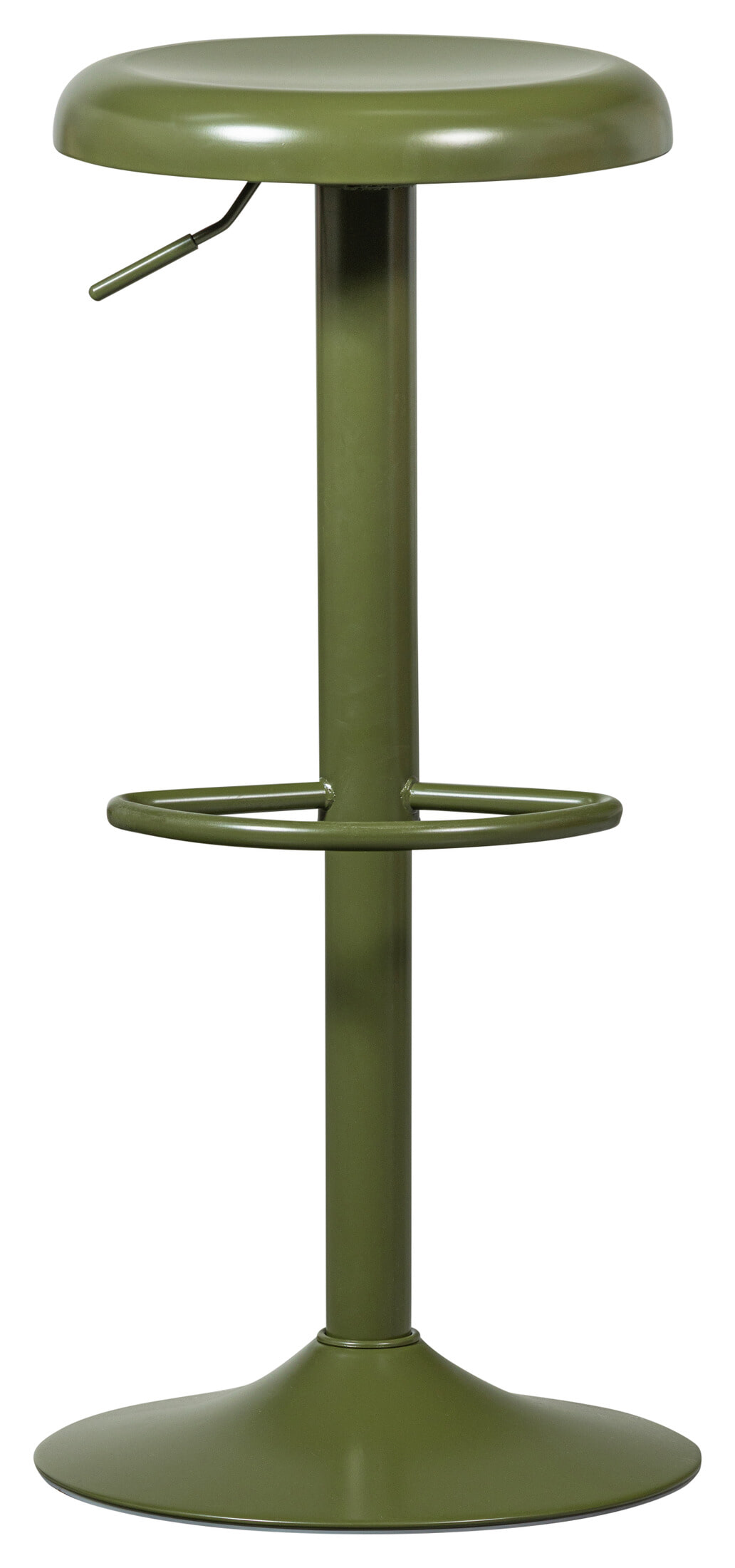 WOOOD Verstelbare Barkruk 'Isaac' kleur Warm Groen (zithoogte 61-81cm)