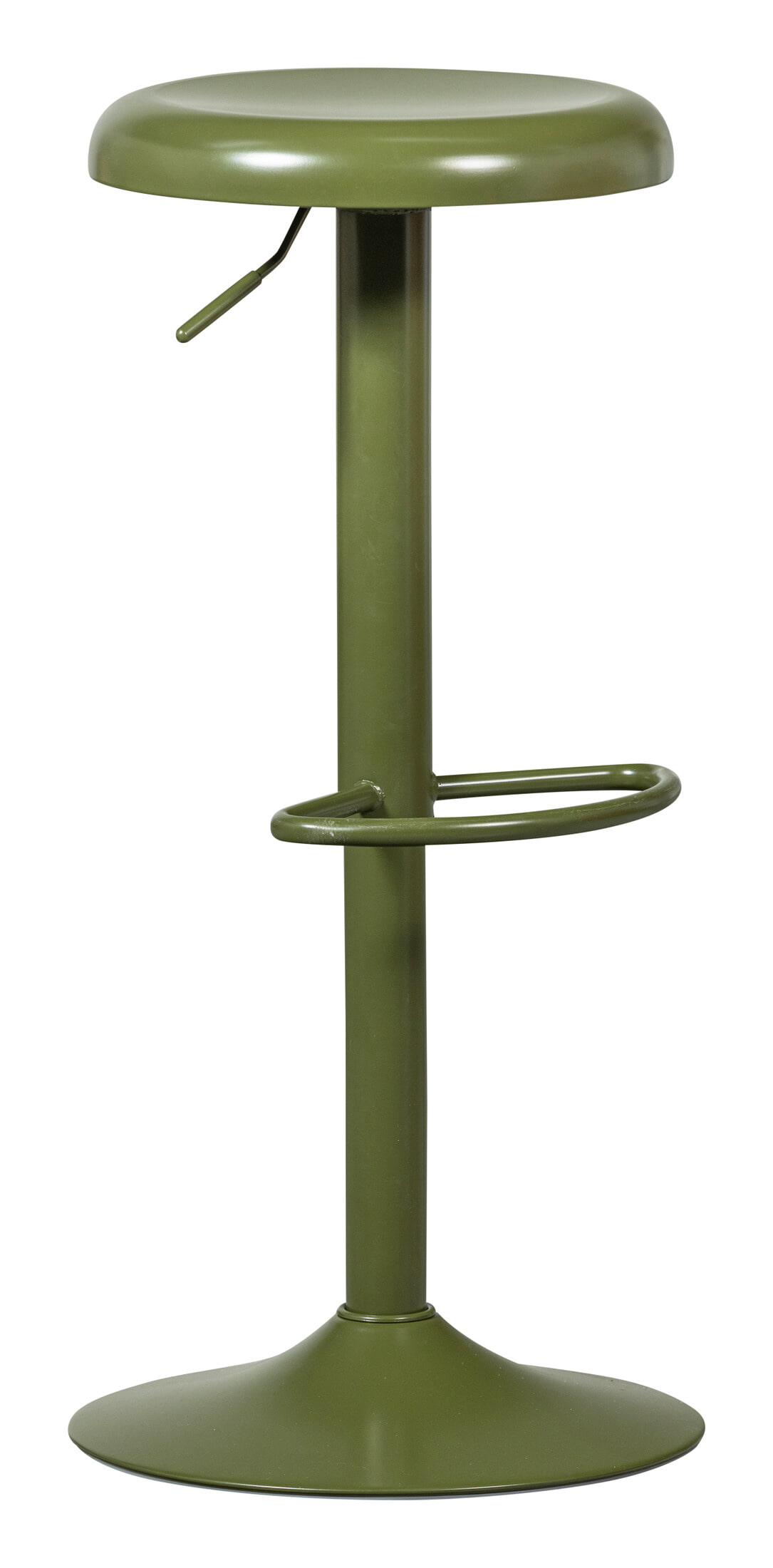 WOOOD Verstelbare Barkruk 'Isaac' kleur Warm Groen (zithoogte 61-81cm)