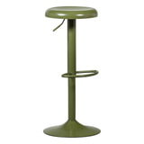 WOOOD Verstelbare Barkruk 'Isaac' kleur Warm Groen (zithoogte 61-81cm)