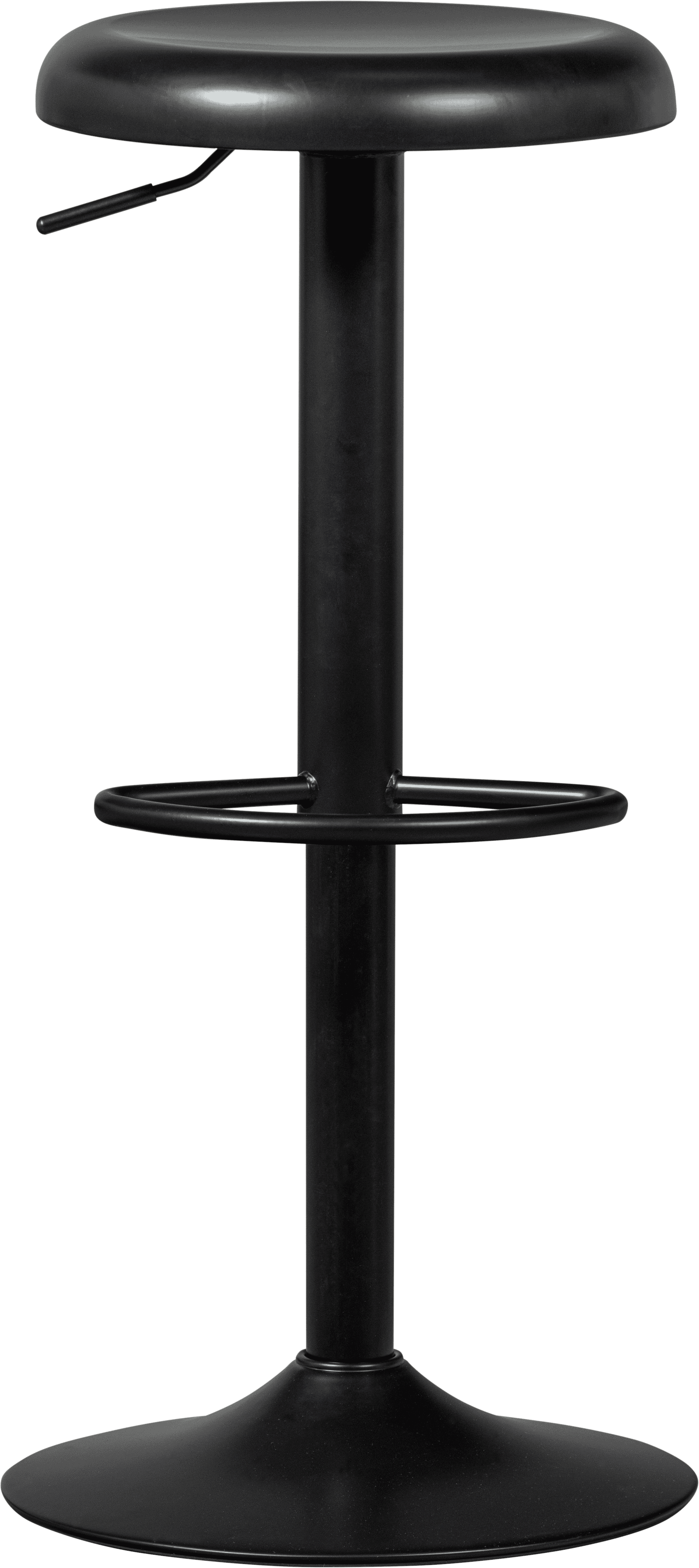 WOOOD Verstelbare Barkruk 'Isaac' kleur Zwart (zithoogte 61-81cm)