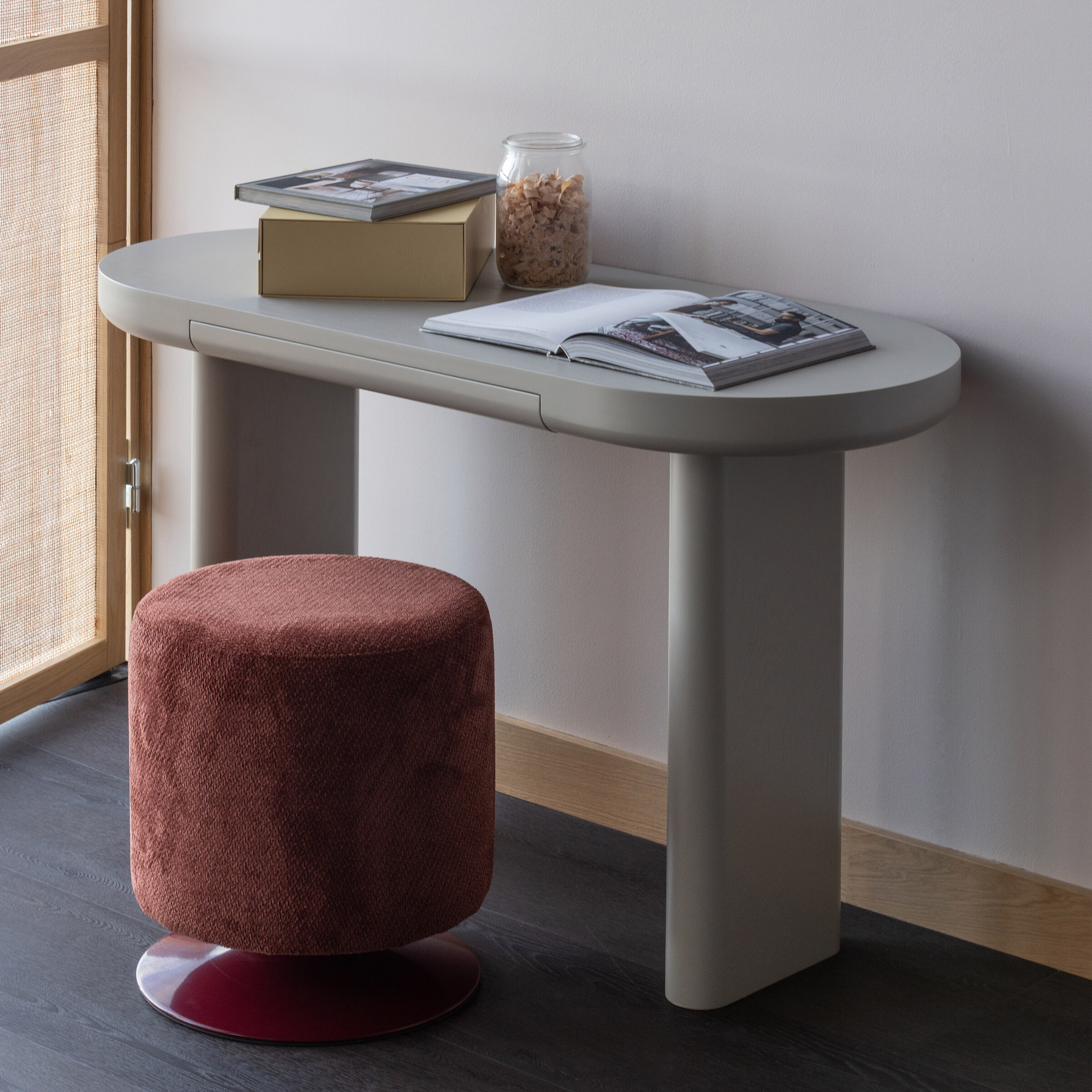WOOOD Sidetable/Bureau 'Mael' 120cm, kleur Dust