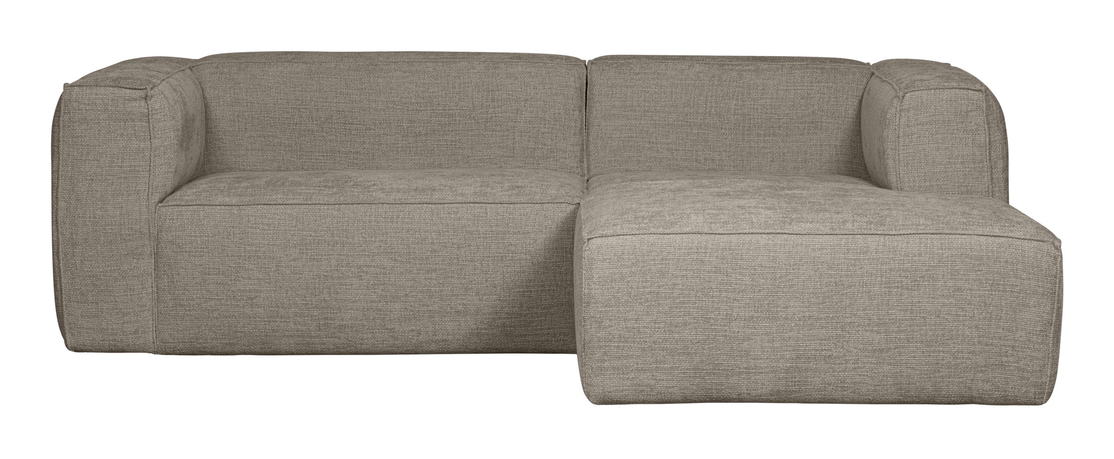 WOOOD Loungebank 'Bean' Rechts, Grove Melange, kleur Travertin