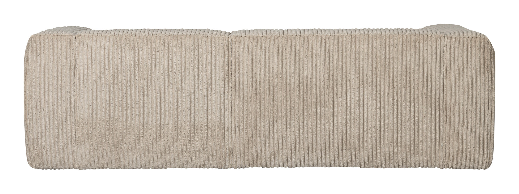 WOOOD Loungebank 'Bean' Rechts, Grove Ribstof, kleur Travertin