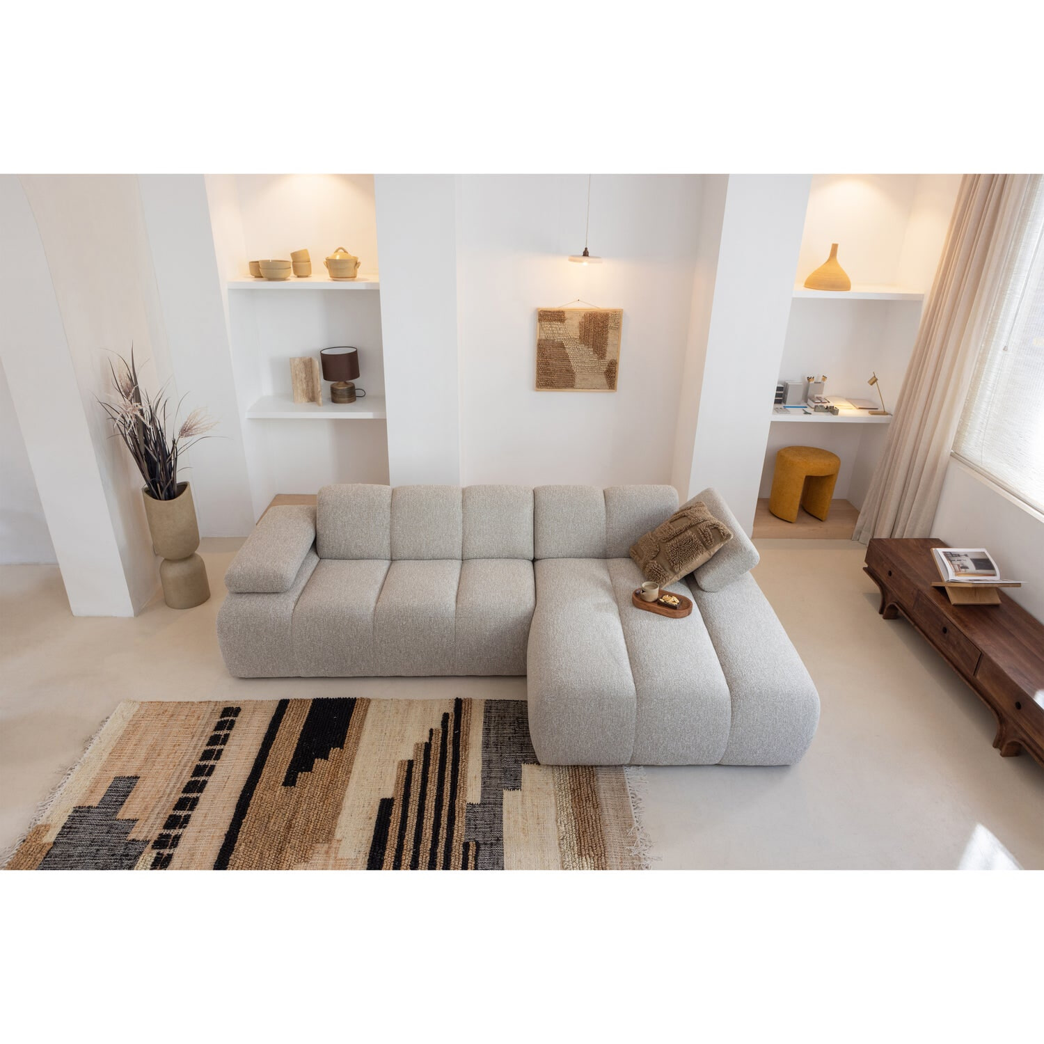 WOOOD Vloerkleed 'Liberal' 170 x 240 cm, kleur Natural Melange