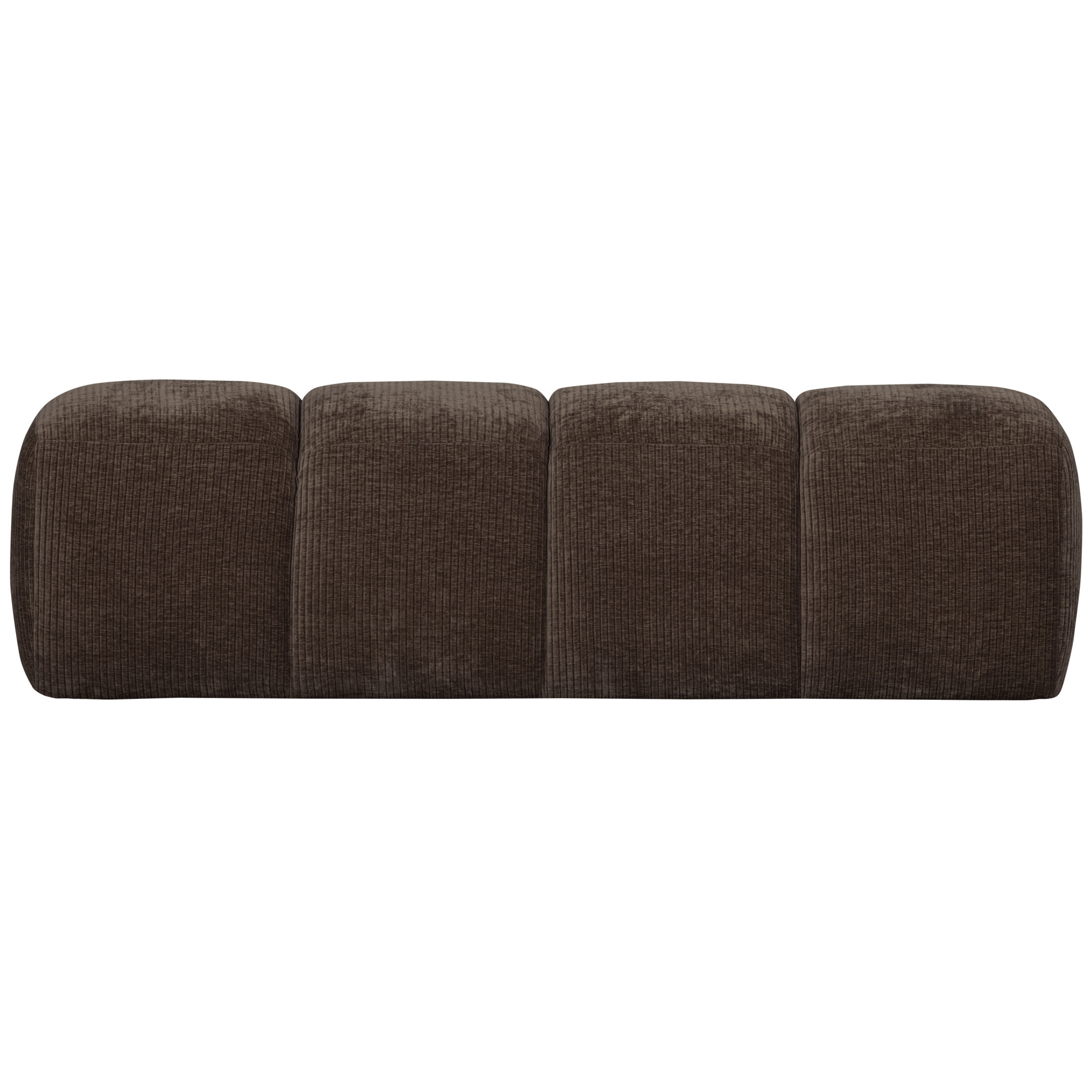 WOOOD Bankje 'Mojo' Geweven Rib, kleur Bruin