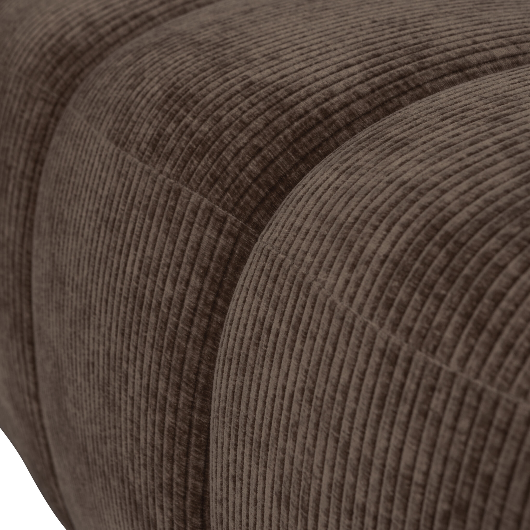 WOOOD Bankje 'Mojo' Geweven Rib, kleur Bruin