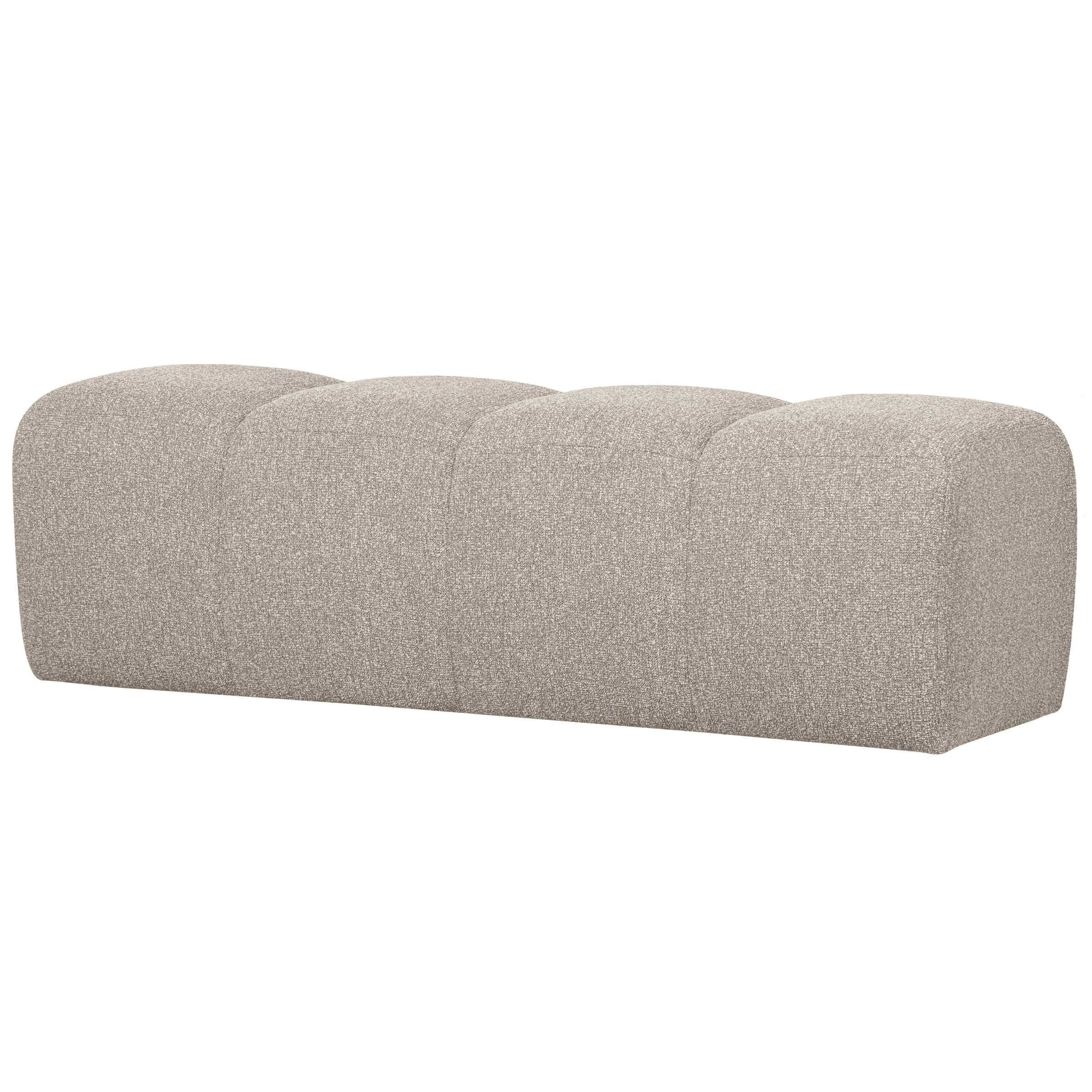 WOOOD Bankje Mojo Bouclé, 160cm - Beige Melange