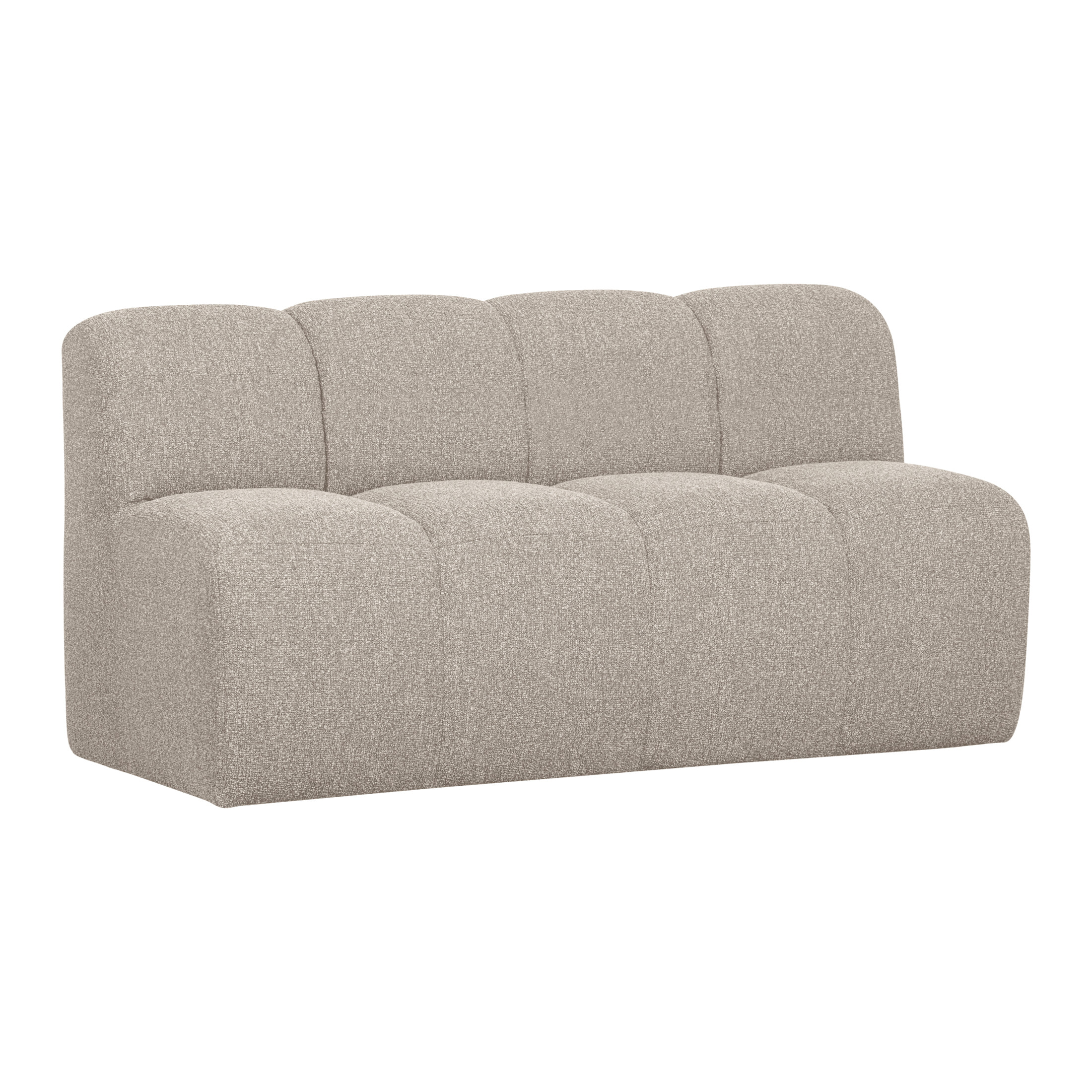 WOOOD Eetkamerbank Mojo Bouclé, 164cm - Beige Melange