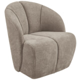 WOOOD Draaifauteuil 'Mojo' Geweven Rib, kleur Donker Zand