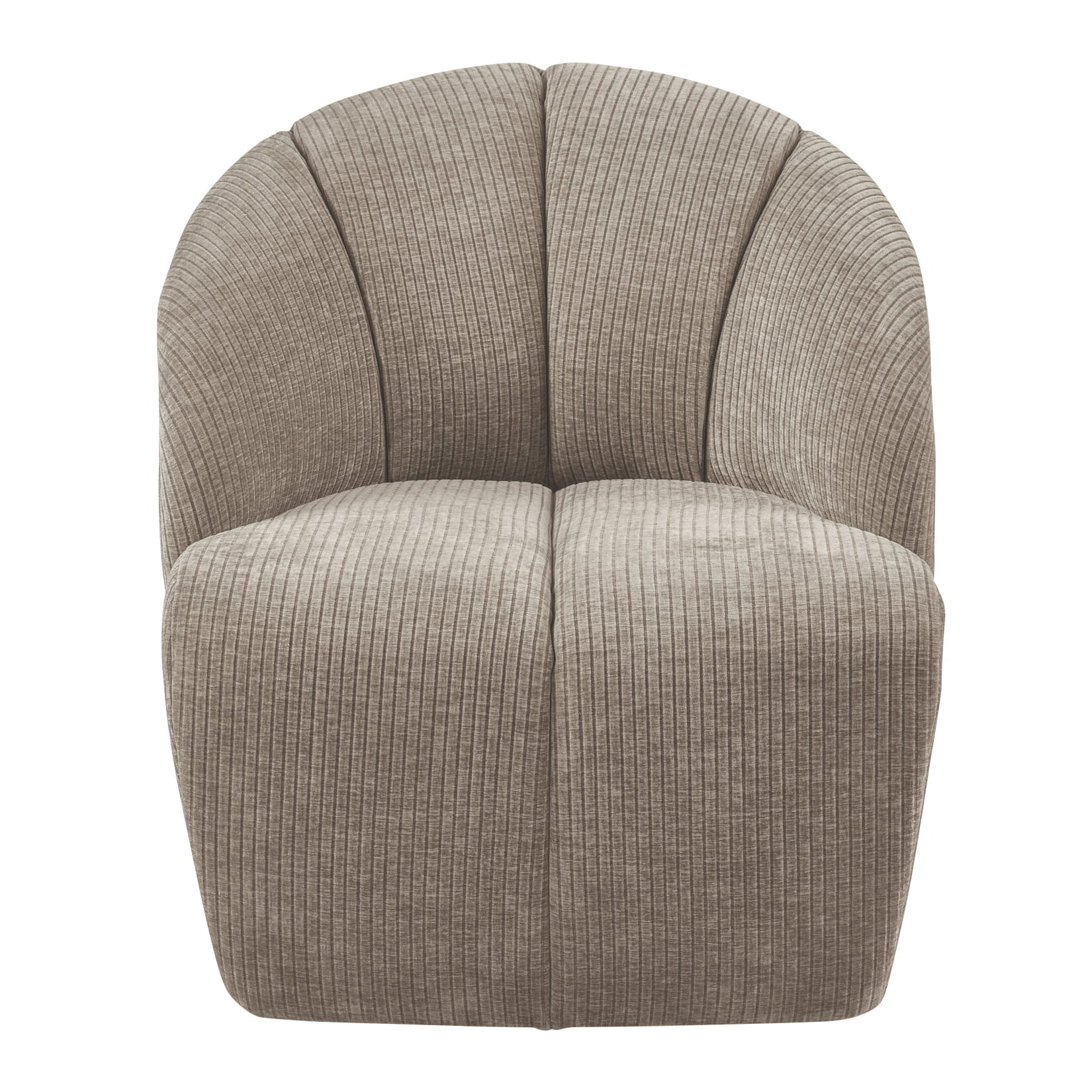 WOOOD Draaifauteuil 'Mojo' Geweven Rib, kleur Donker Zand