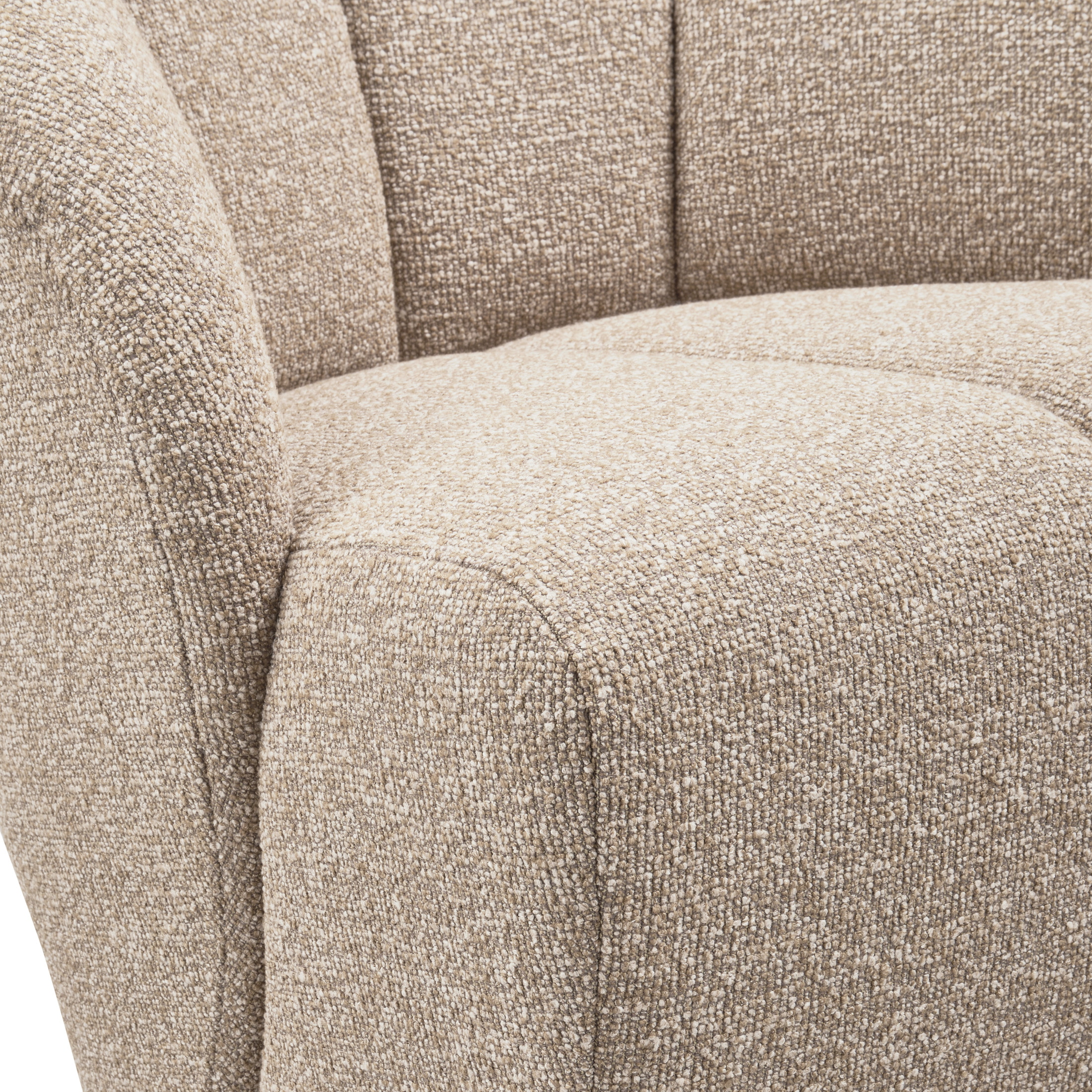 WOOOD Draaifauteuil 'Mojo' Bouclé, kleur Beige Melange
