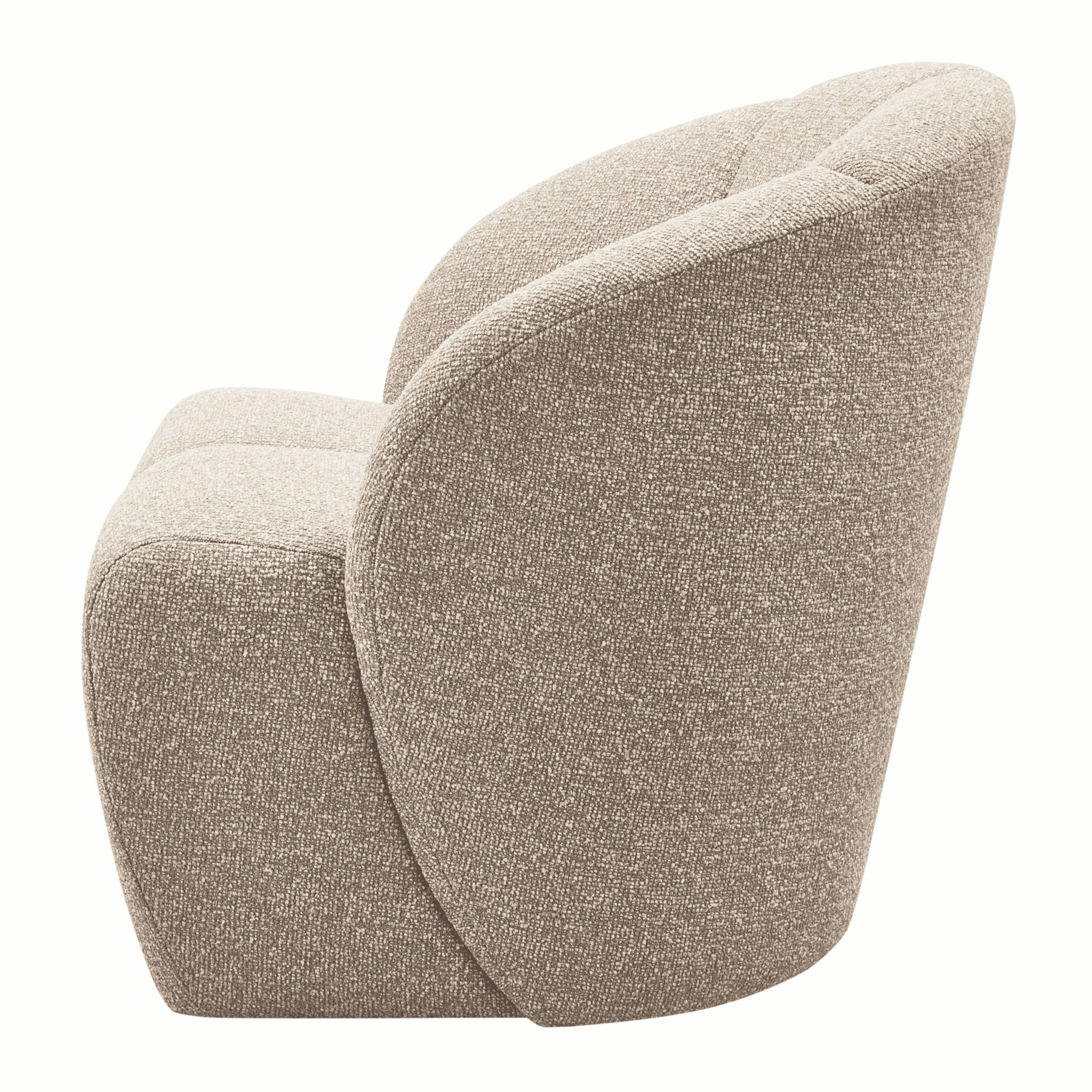 WOOOD Draaifauteuil 'Mojo' Bouclé, kleur Beige Melange