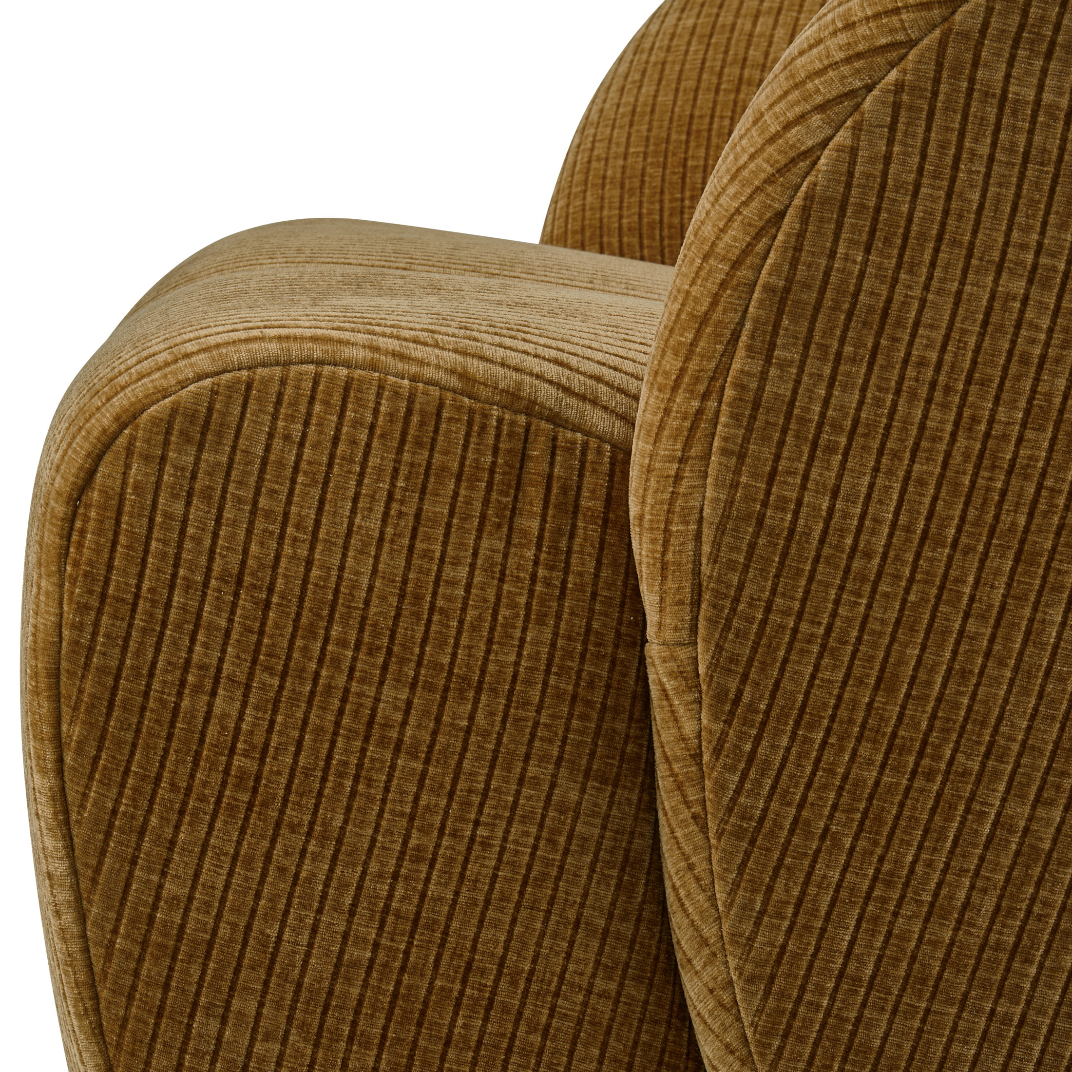 WOOOD Draaifauteuil 'Mojo' Geweven Rib, kleur Honing Geel