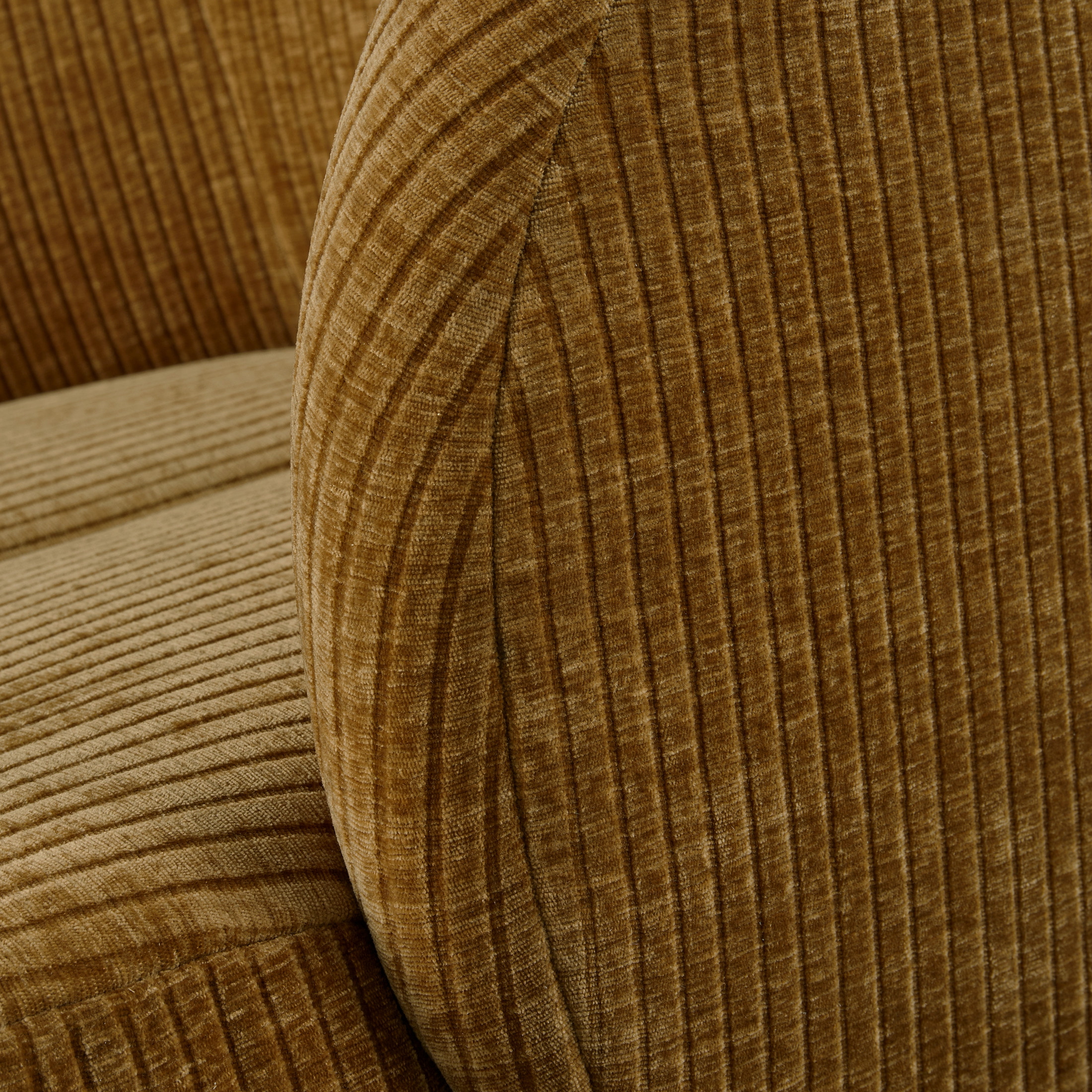 WOOOD Draaifauteuil 'Mojo' Geweven Rib, kleur Honing Geel