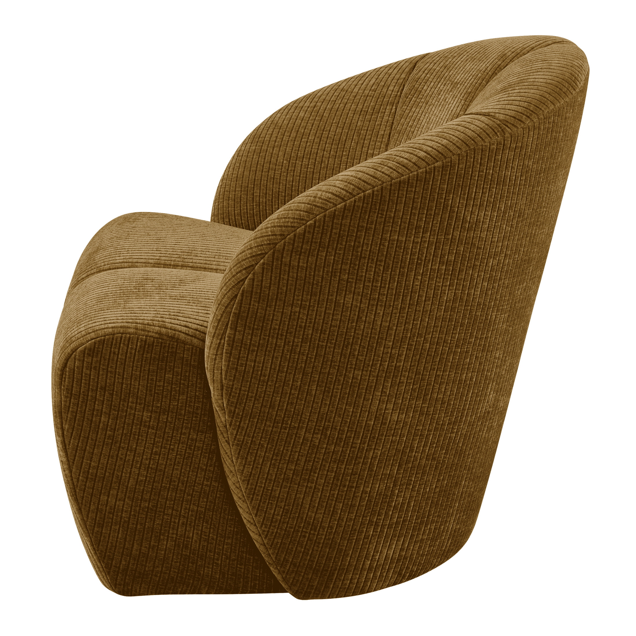 WOOOD Draaifauteuil 'Mojo' Geweven Rib, kleur Honing Geel