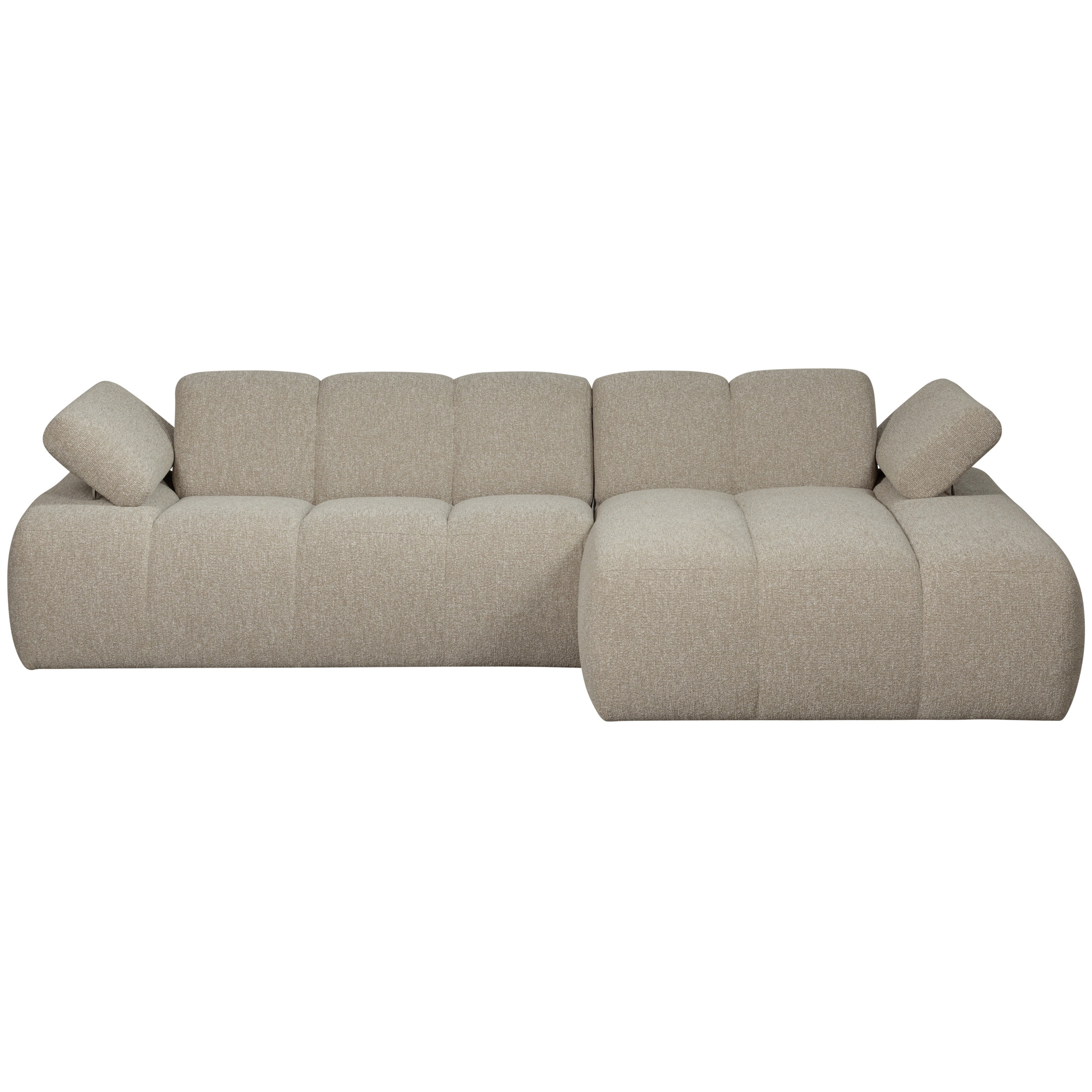 WOOOD Loungebank 'Mojo' Rechts, Bouclé, kleur Beige Melange