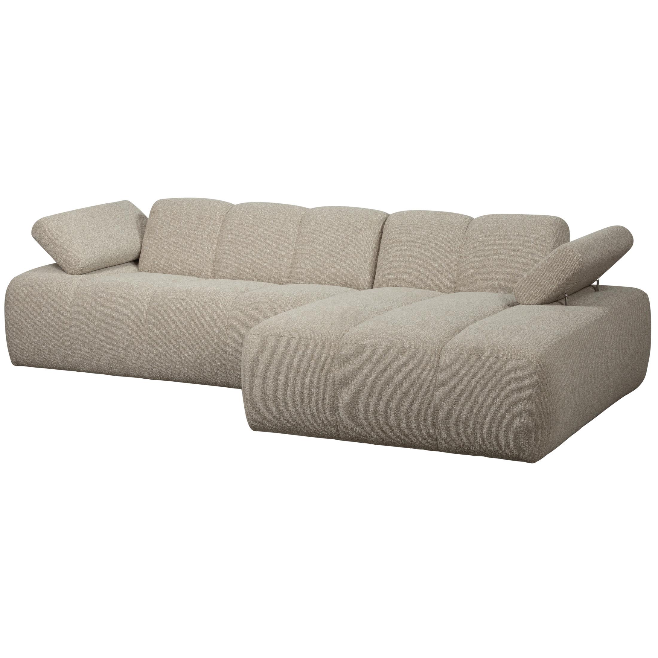 WOOOD Loungebank 'Mojo' Rechts, Bouclé, kleur Beige Melange