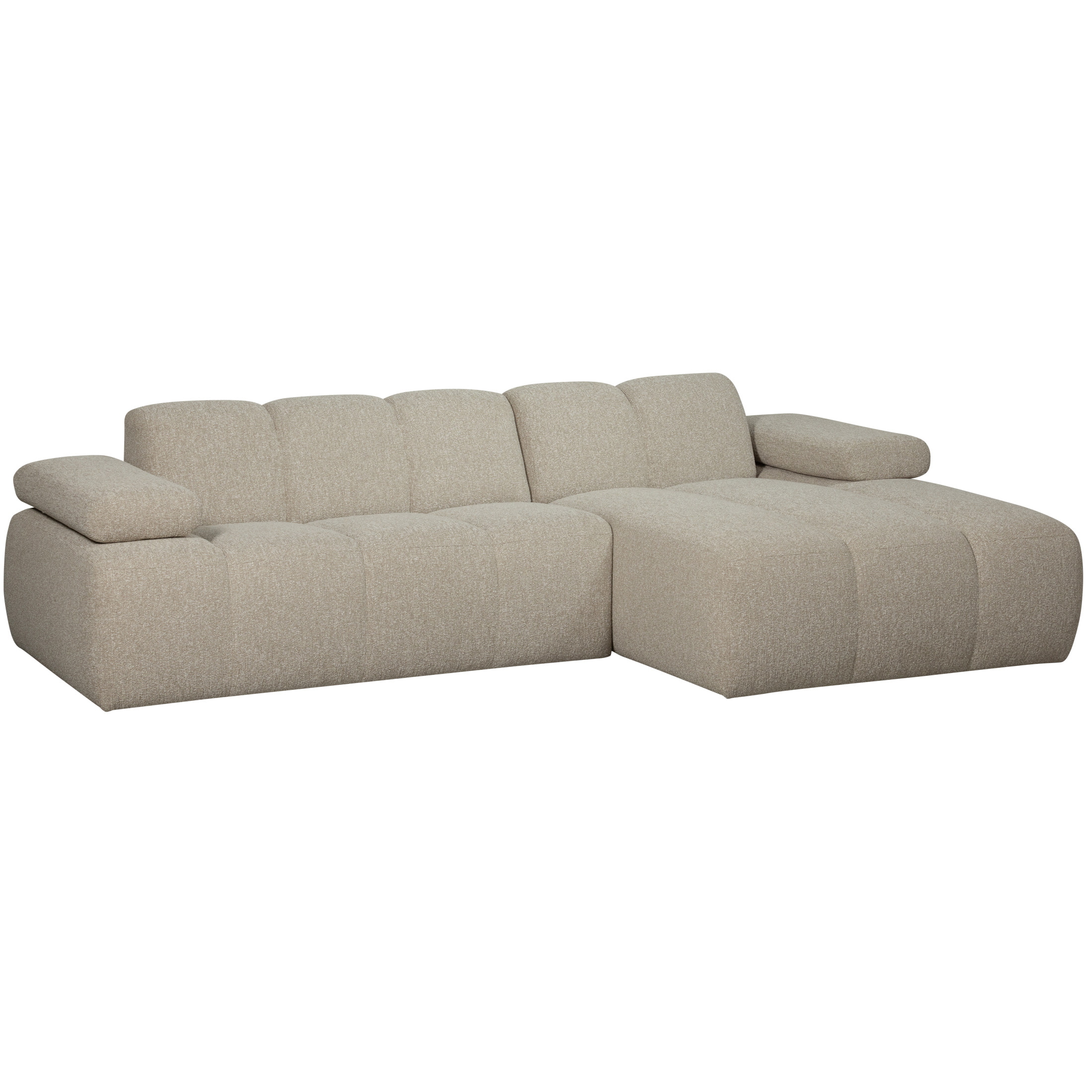 WOOOD Loungebank 'Mojo' Rechts, Bouclé, kleur Beige Melange
