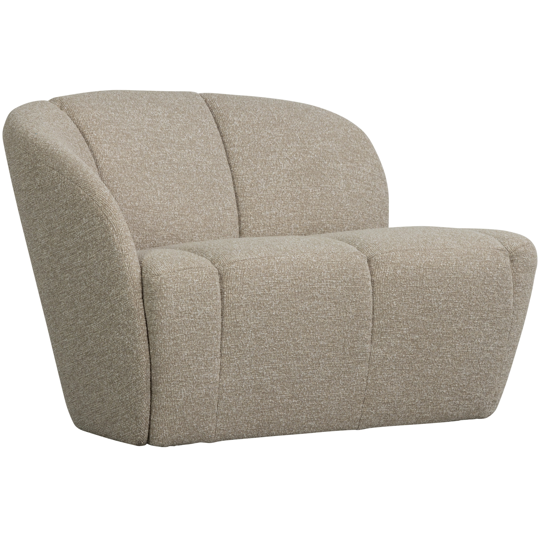 WOOOD 2-zits Bankje 'Mojo' Links, Bouclé, kleur Beige Melange