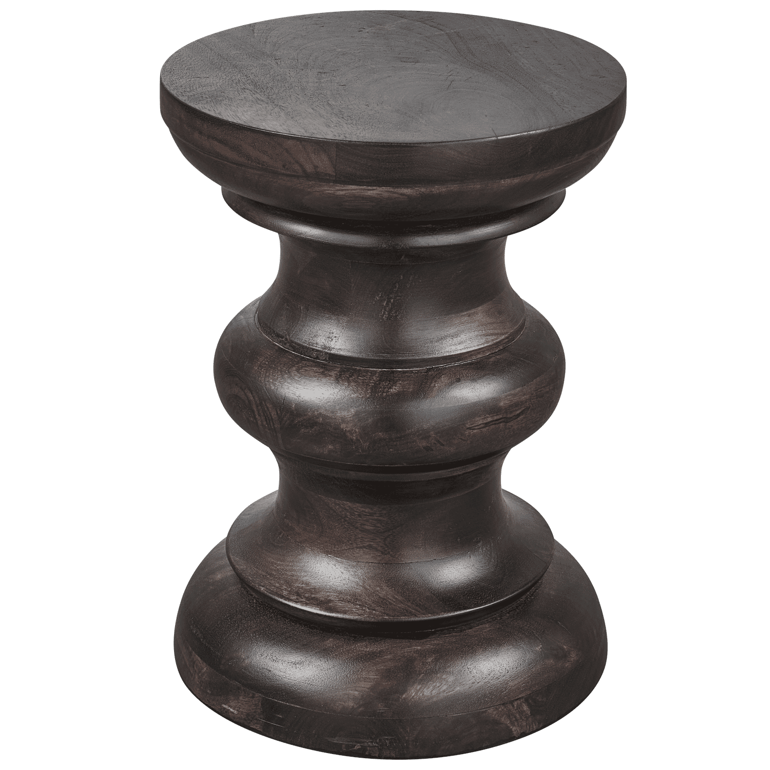 WOOOD Bijzettafel Jonah Mangohout, 30cm - Donkerbruin - Rond