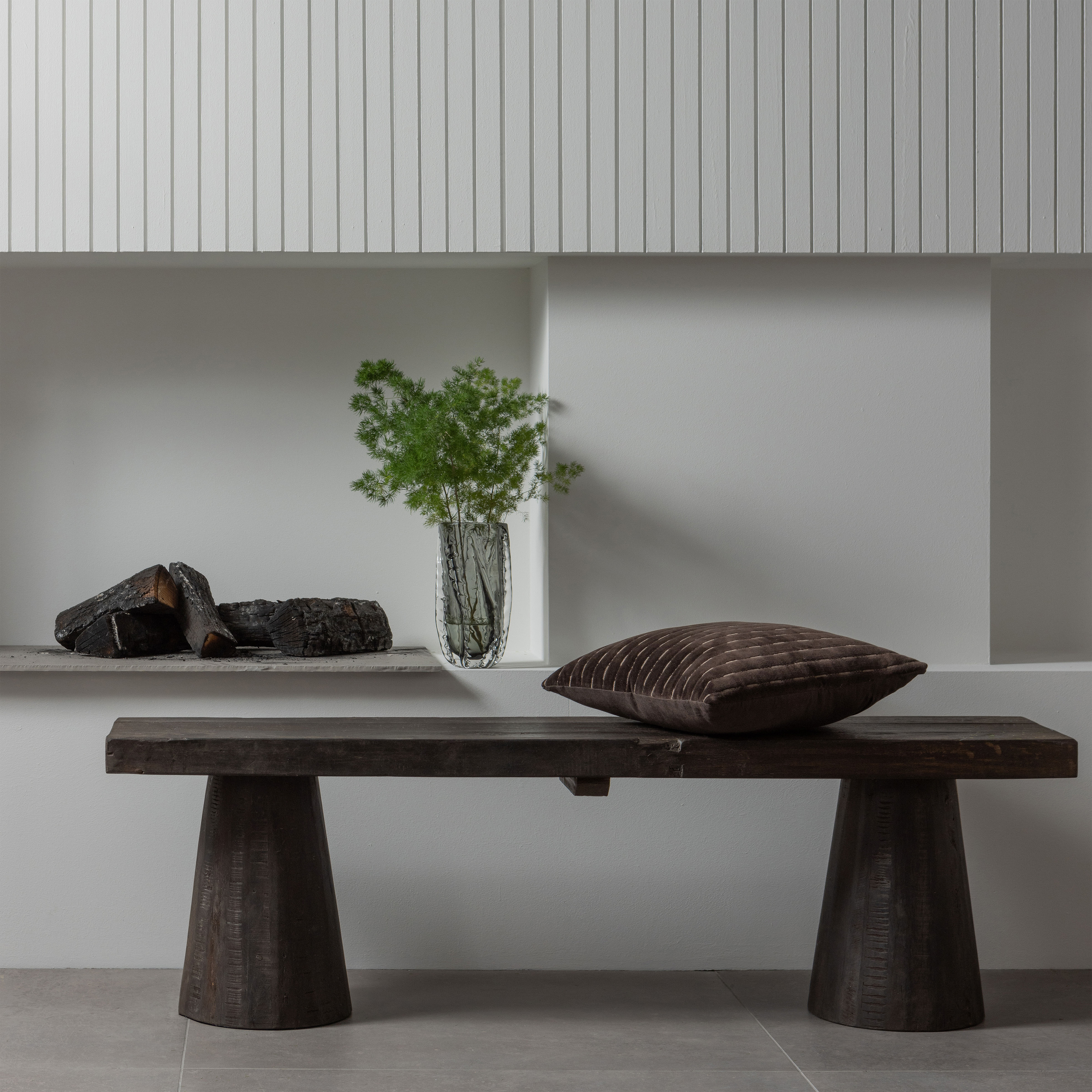 WOOOD Bankje Clyde Mangohout, 150cm - Donkerbruin