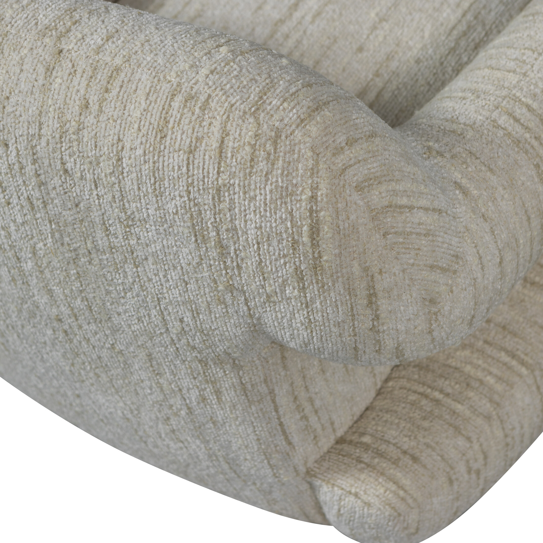 WOOOD Fauteuil 'Folke' Chenille, kleur Naturel Melange