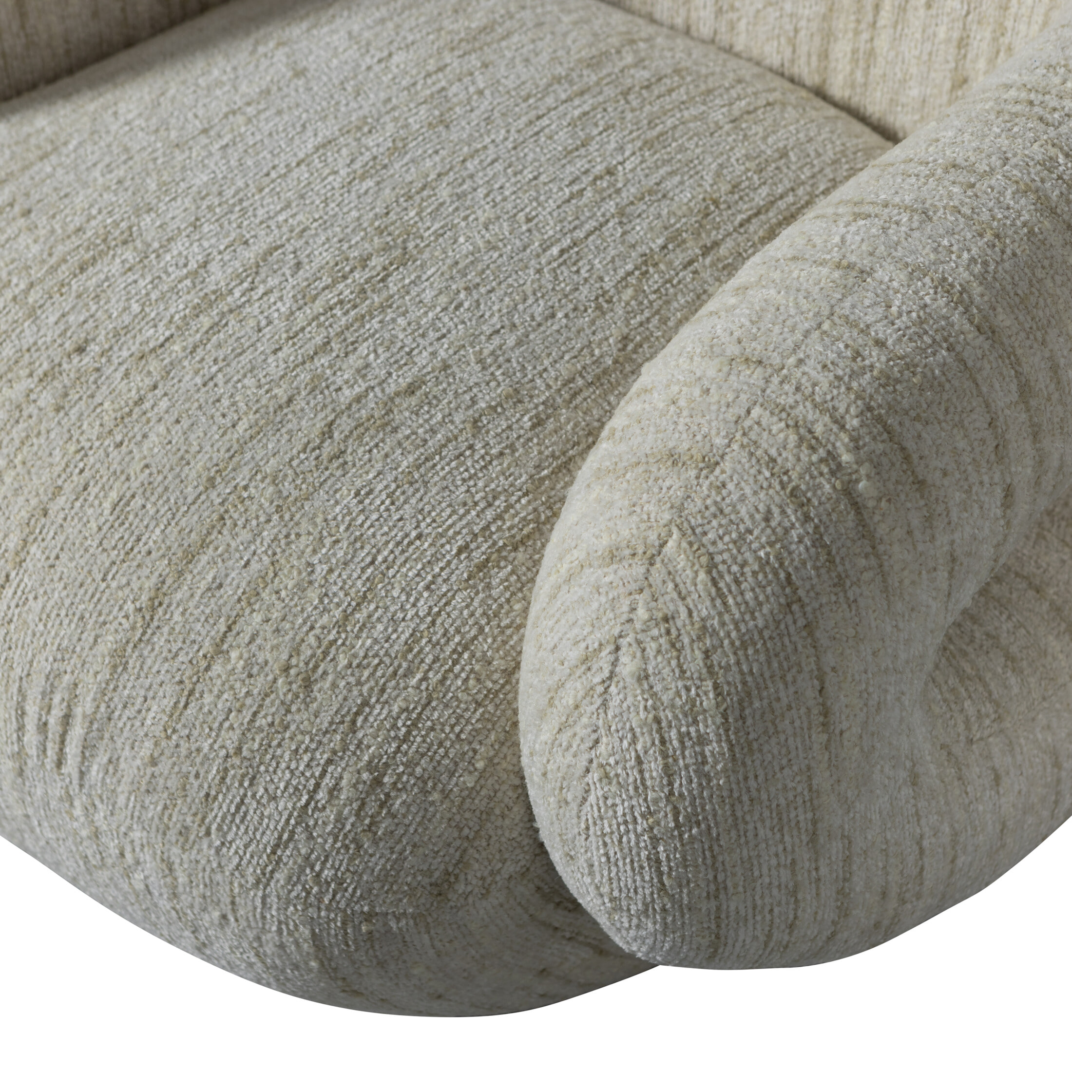 WOOOD Fauteuil 'Folke' Chenille, kleur Naturel Melange