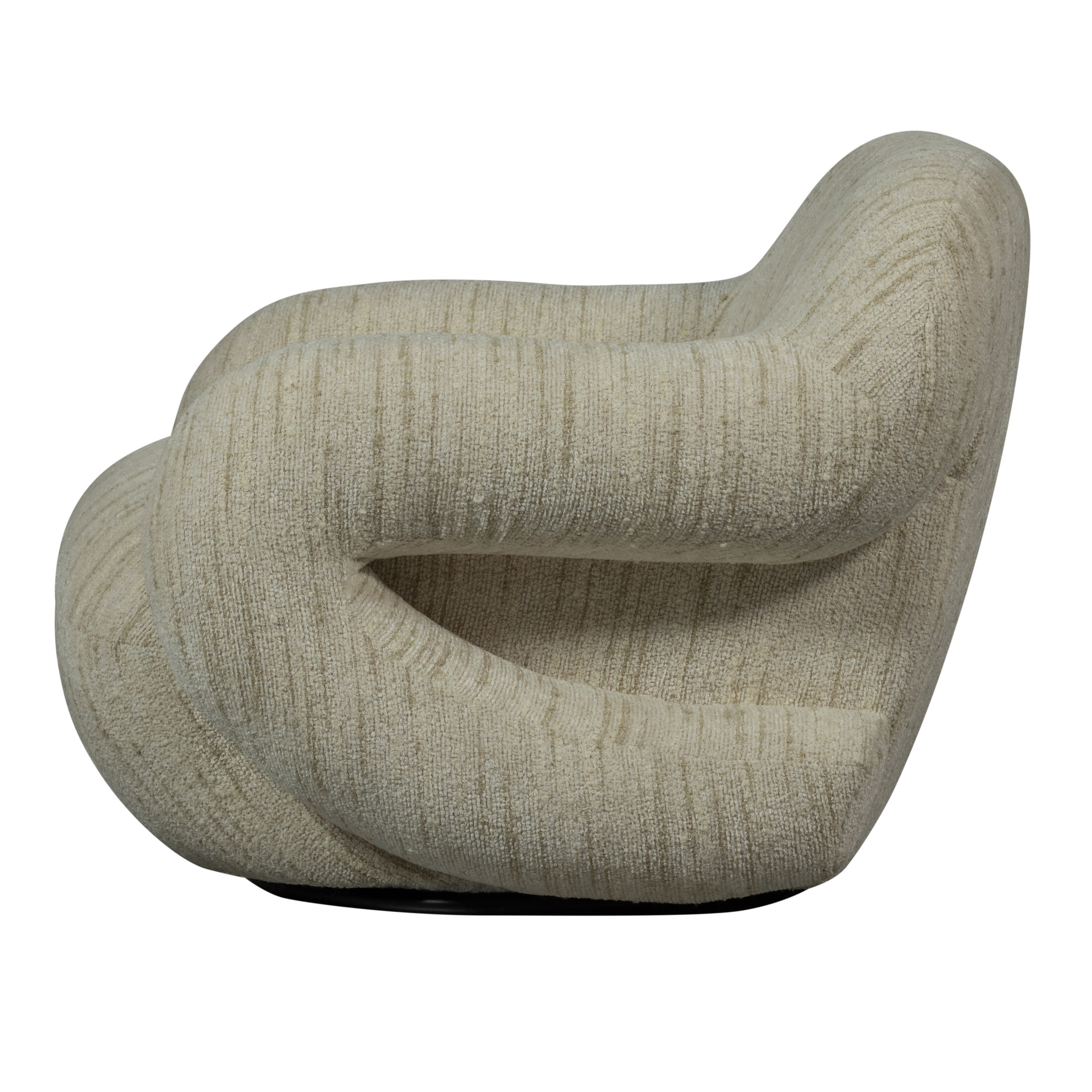 WOOOD Fauteuil 'Folke' Chenille, kleur Naturel Melange